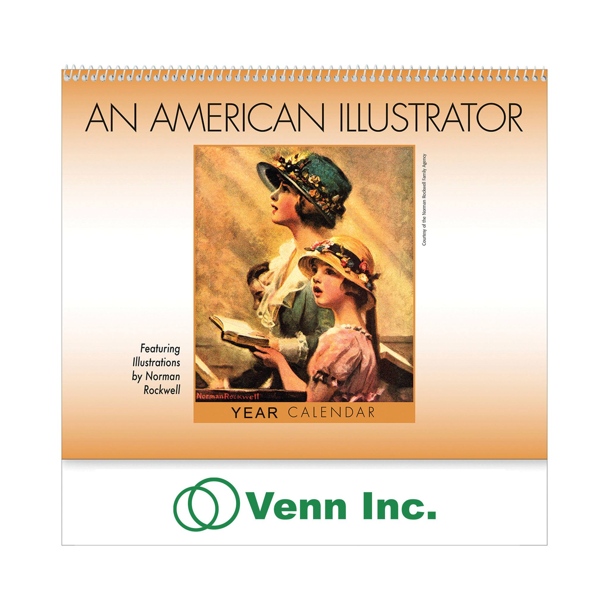 2026 An American Illustrator Wall Calendar - Spiral  Imprinted with Logo (Q932222)
