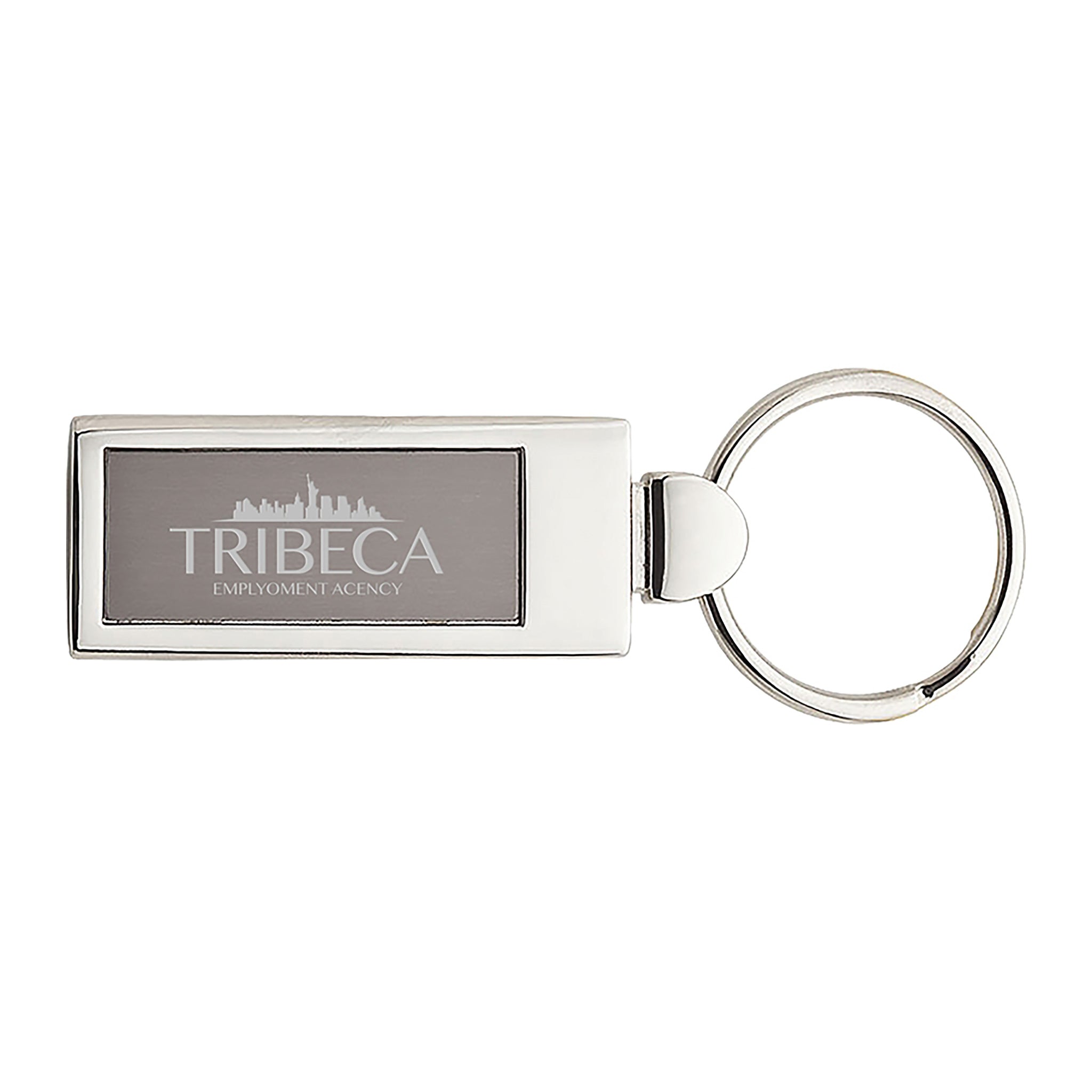 Aluminum Rectangular Key Chain  Imprinted with Logo (Q933311)