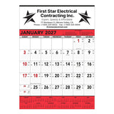 Commercial Planner Wall Calendar - Red & Black (Q9342)