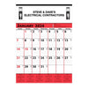 Commercial Planner Wall Calendar - Red & Black (Q9342)
