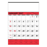 Commercial Planner Wall Calendar - Red & Black (Q9342)
