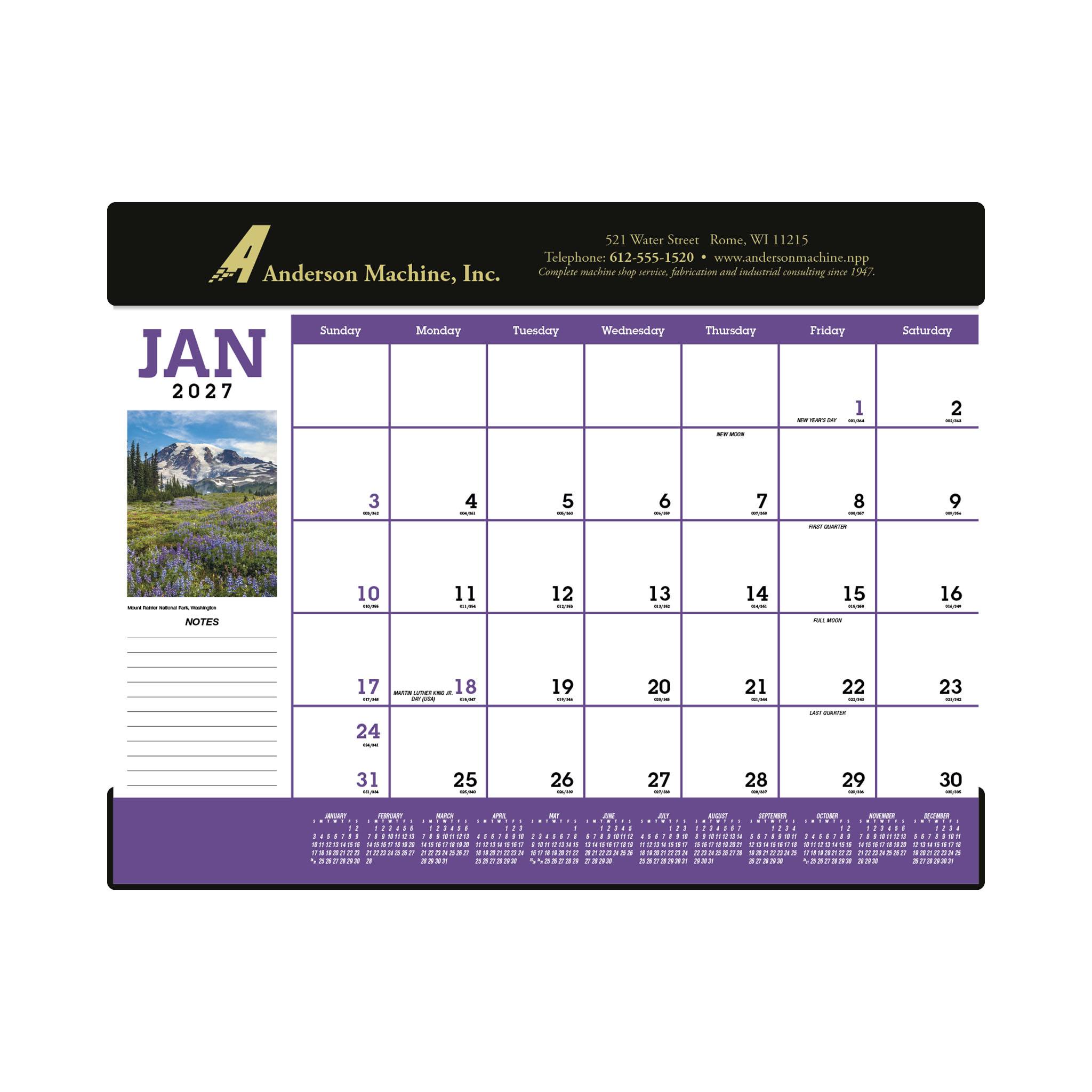 Scenic Desk Pad Calendar  Imprinted with Logo (Q934722)