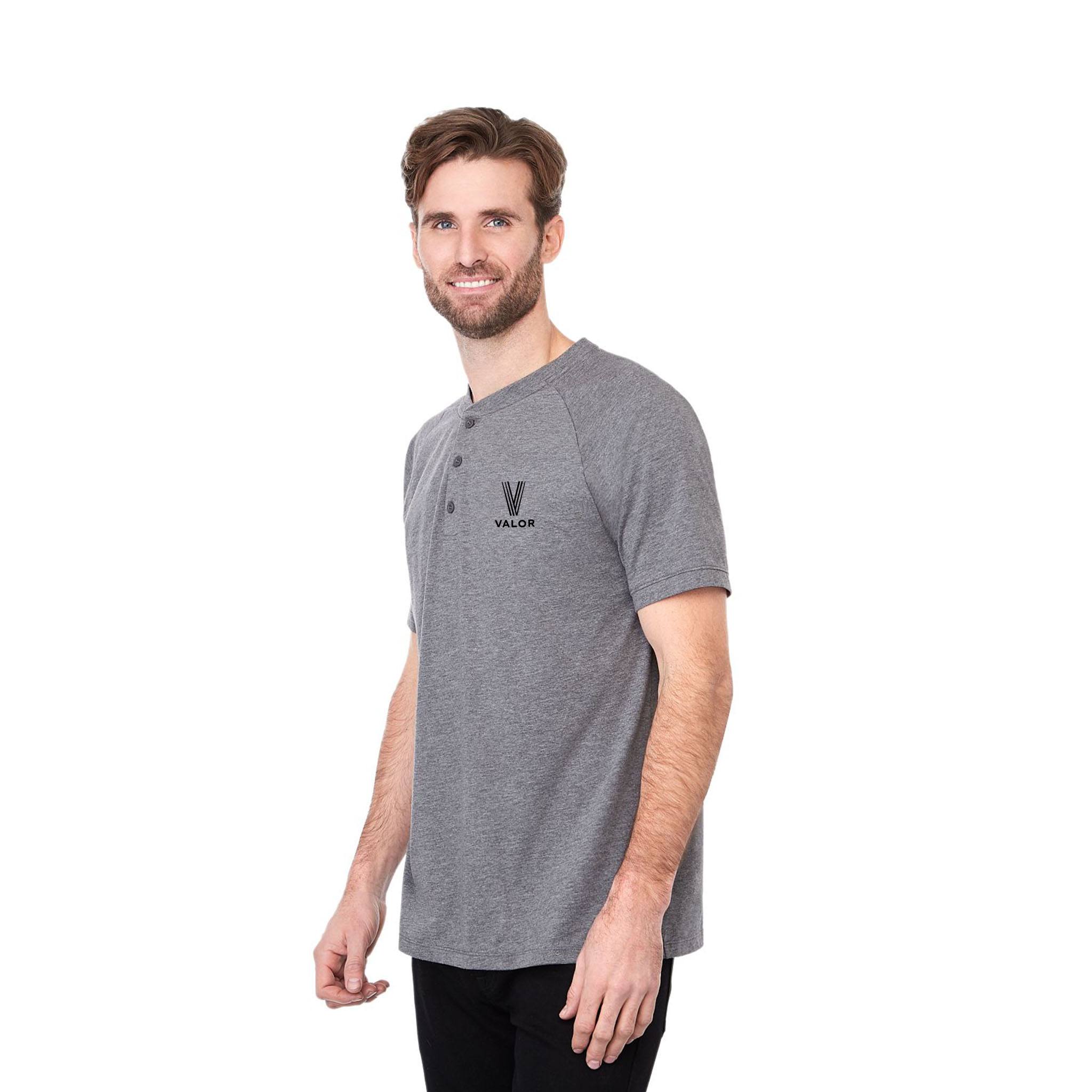 Men's SOMOTO Eco Short Sleeve Henley  Imprinted with Logo (Q935622)