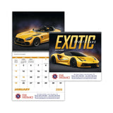 Exotic Sports Cars - Spiral Calendar  Imprinted with Logo (Q935722)