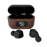 SCX Design® Walnut Wood Wireless Earbuds  Imprinted with Logo (Q936622)