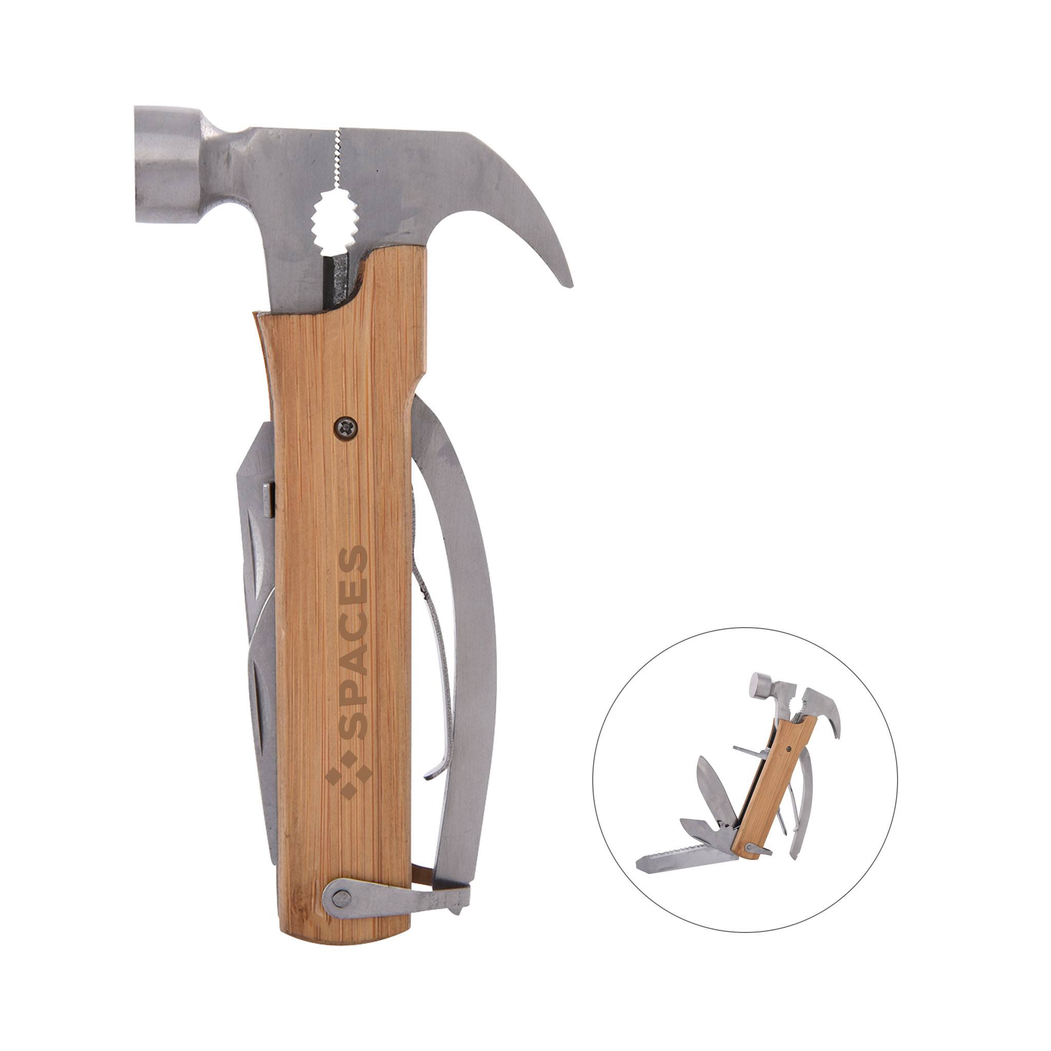 12-In-1 Multi-Functional Wood Hammer  Imprinted with Logo (Q941111)