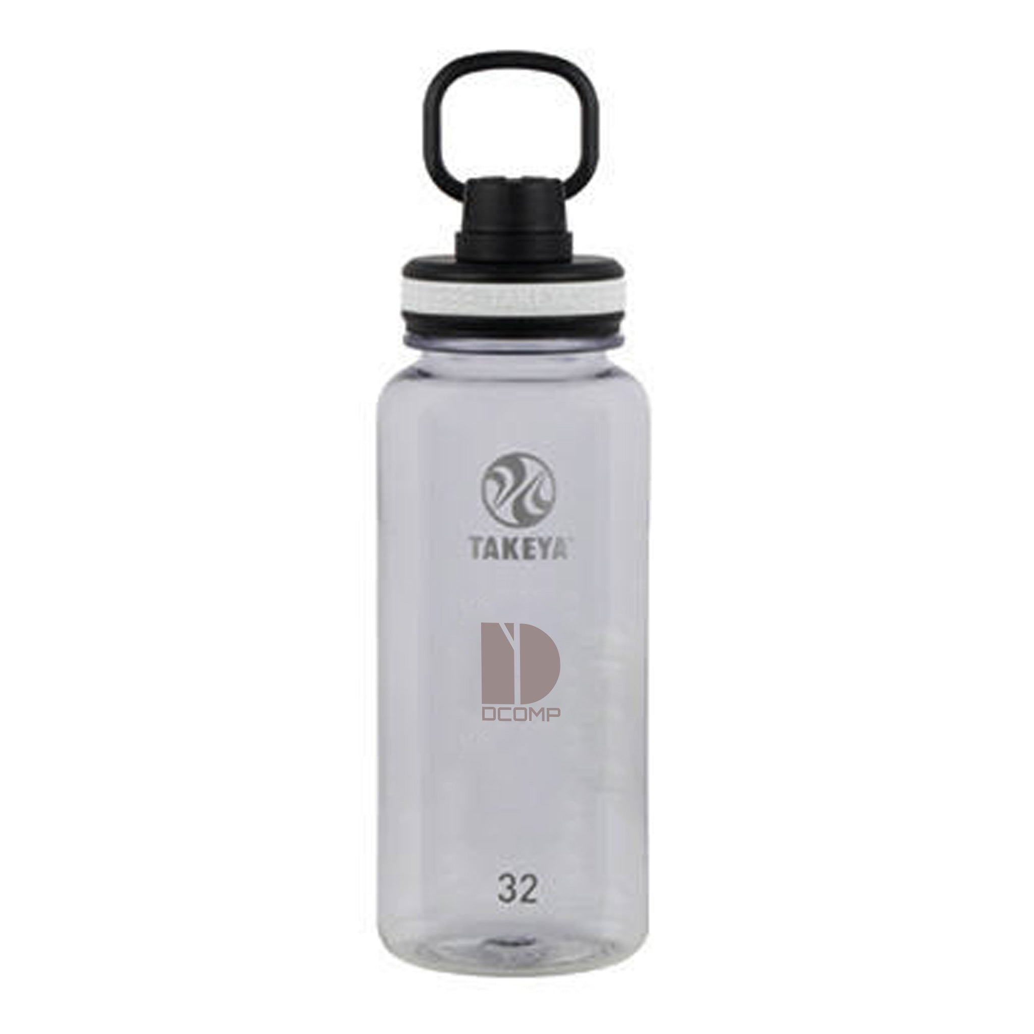 32 Oz. Takeya Tritan Water Bottle - Clear  Imprinted with Logo (Q941622)