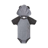 Rabbit Skins Infant Fine Jersey Raglan Bodysuit with Hood & Ears (Q942332)
