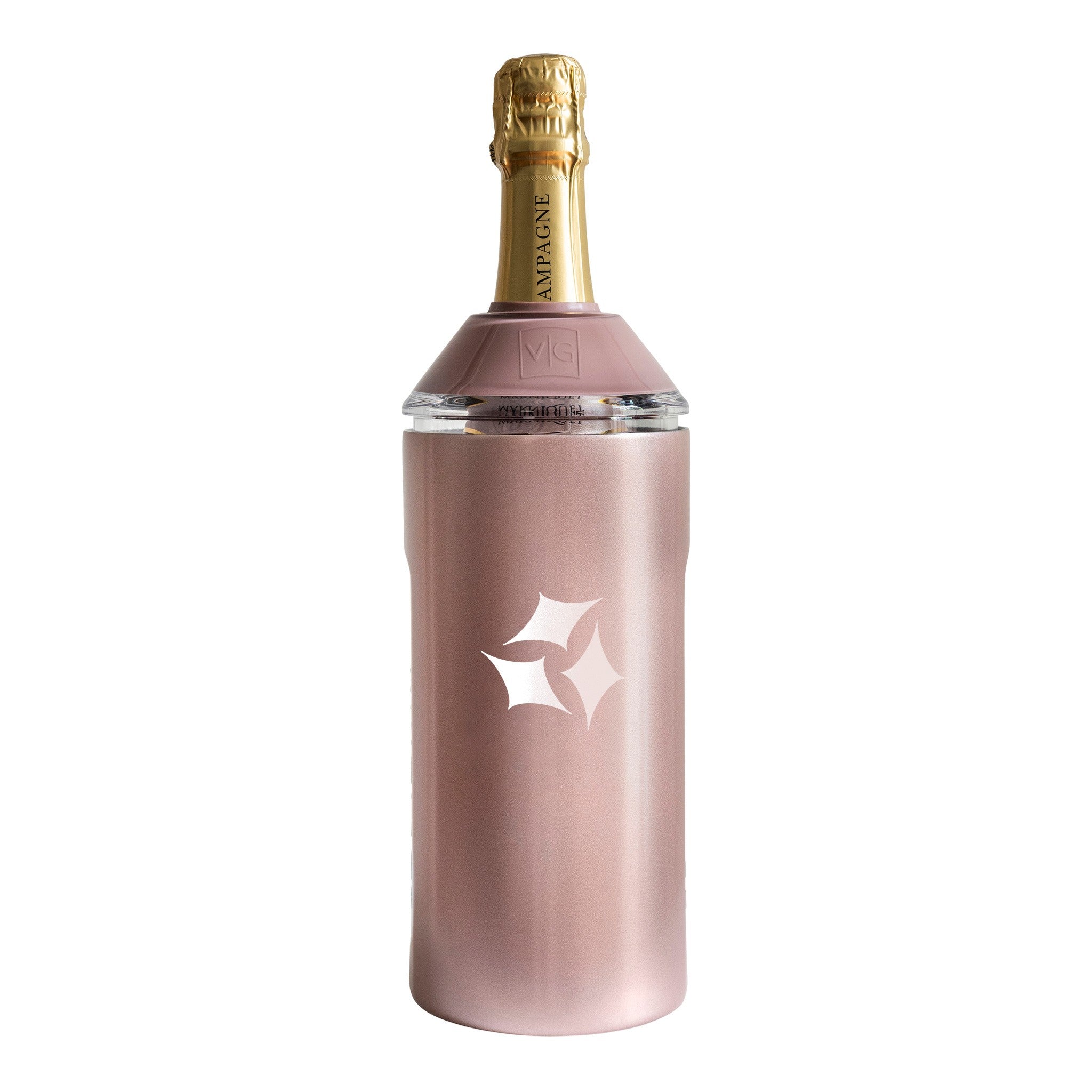 Vinglace Wine Bottle Insulator - Rose Gold  Imprinted with Logo (Q942622)