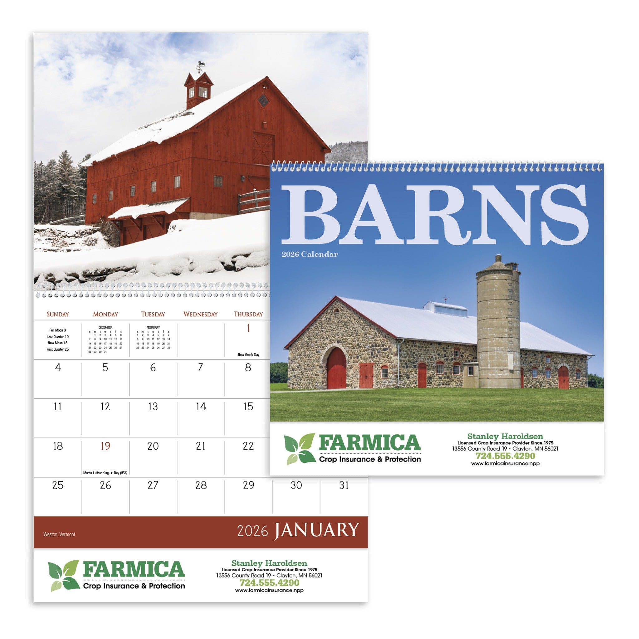 Barns - Calendar  Imprinted with Logo (Q944722)