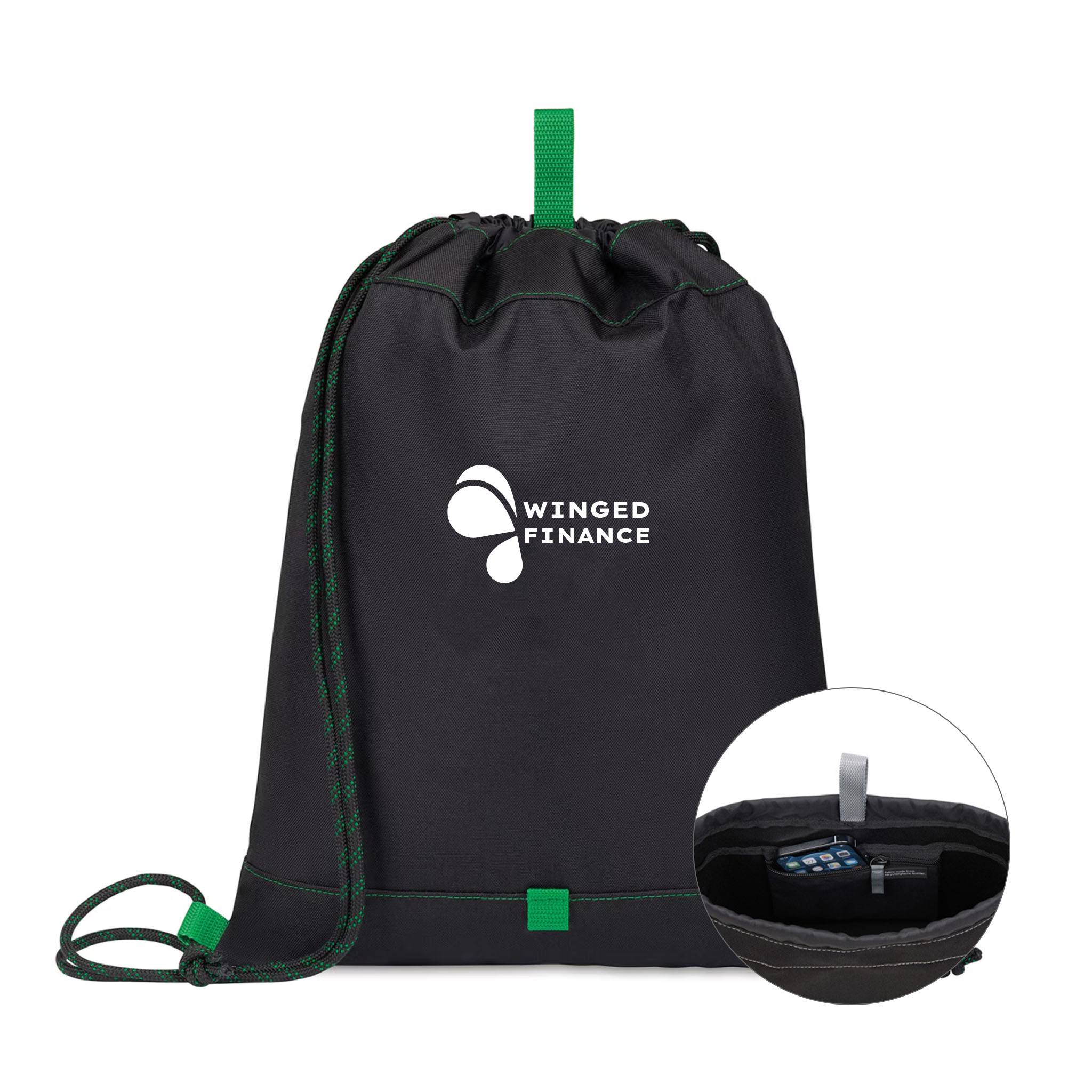 Repeat Recycled Poly Cinchpack - Kelly Green (Q944822)