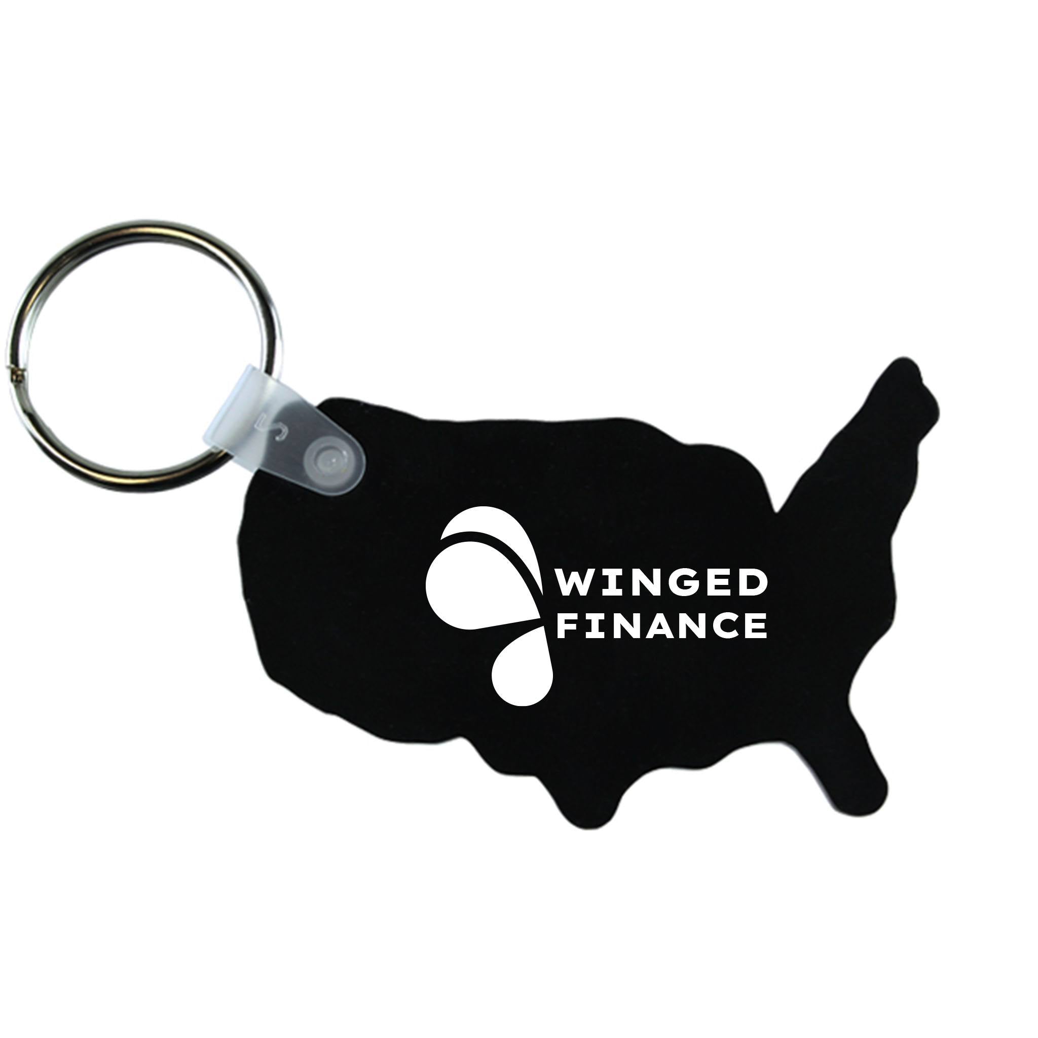 USA Key Fob  Imprinted with Logo (Q947611)