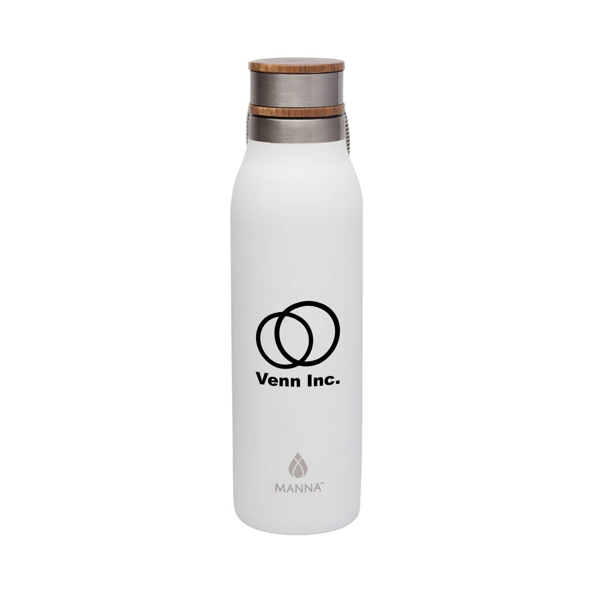18 Oz. Manna™ Ascend Water Bottle With Acacia Lid  Imprinted with Logo (Q948322)