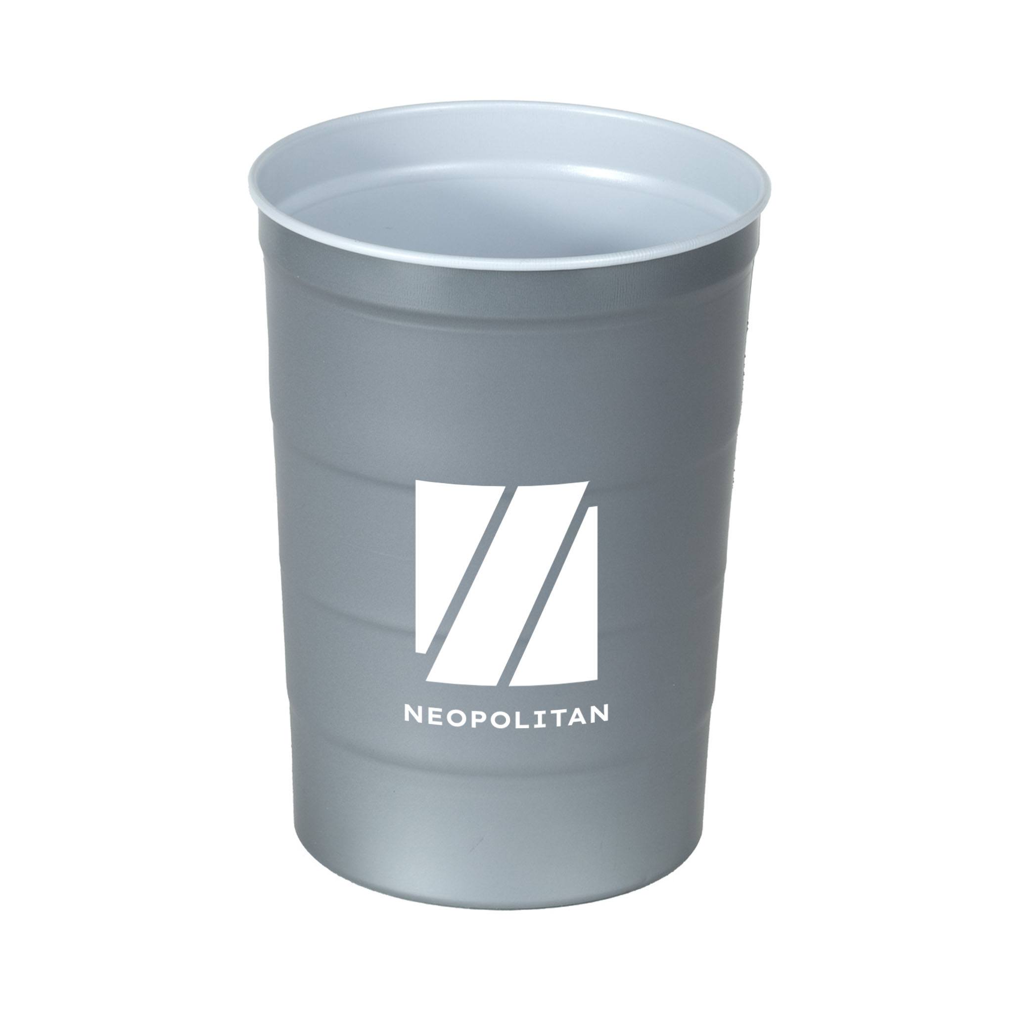 16 Oz. Cool Steel Beverage Reusable Cup (Q949722)
