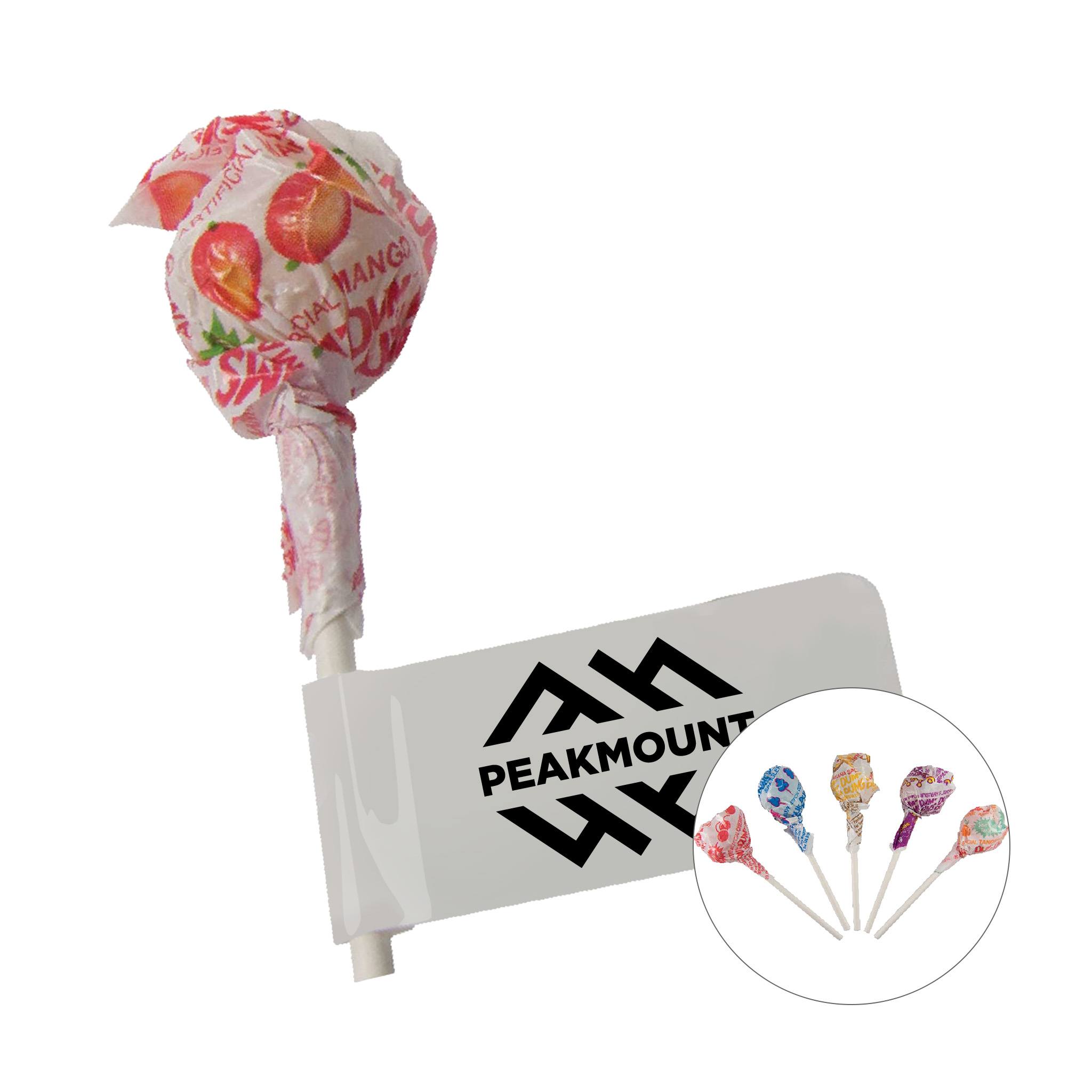 Dum Dum With Flag Or 4 Color Process Box  Imprinted with Logo (Q950122)