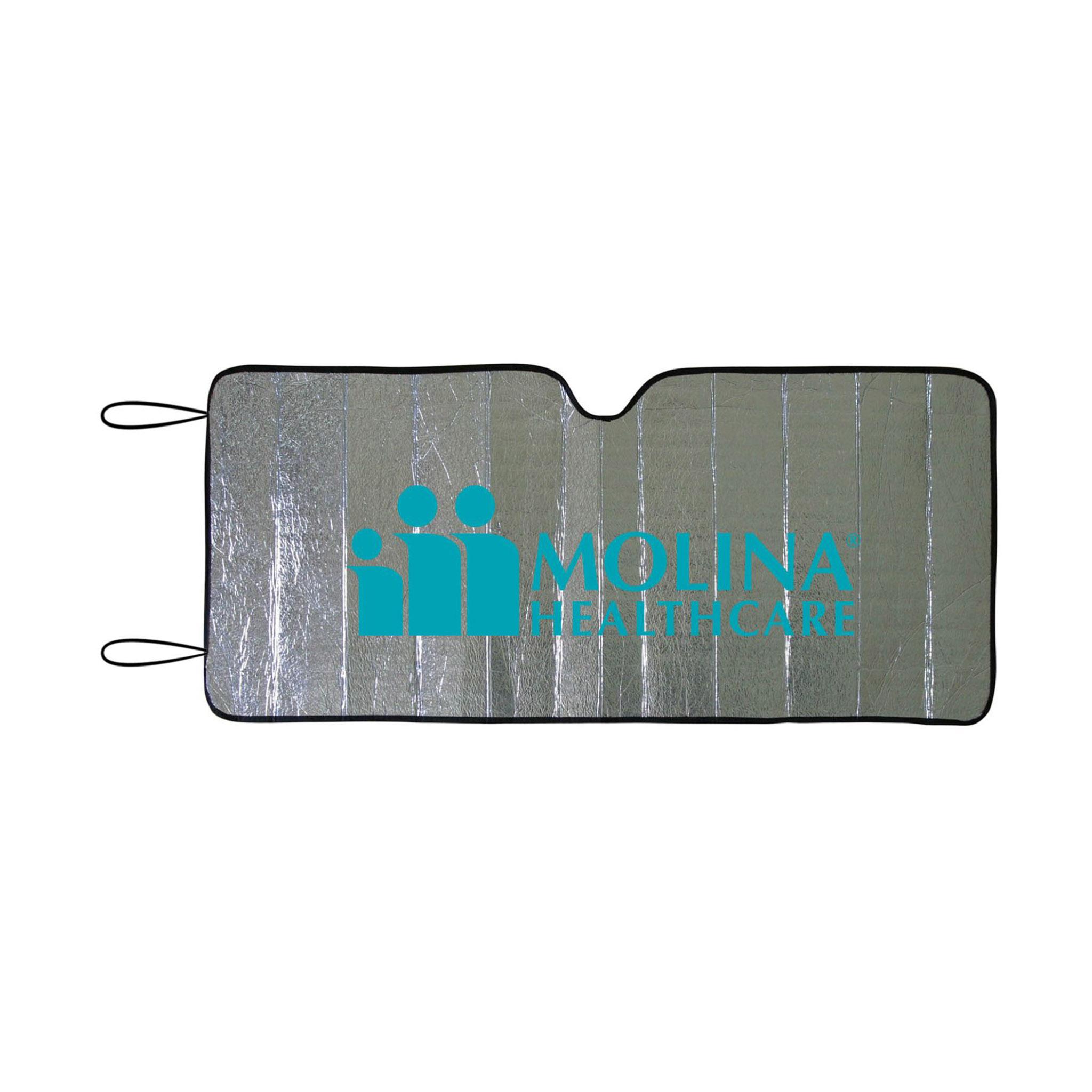 Eluminator™Xtra Large Shade For Trucks And Vans - Silver  Imprinted with Logo (Q951632)