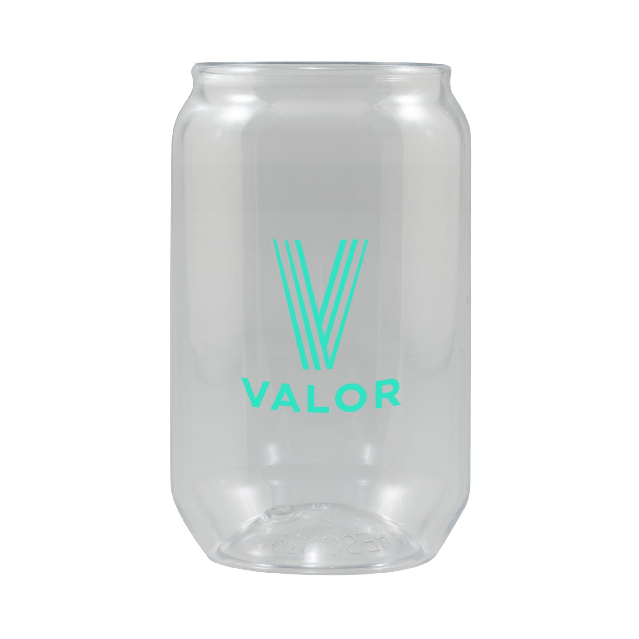 16 Oz. Clear Plastic Can Glass  Imprinted with Logo (Q952211)
