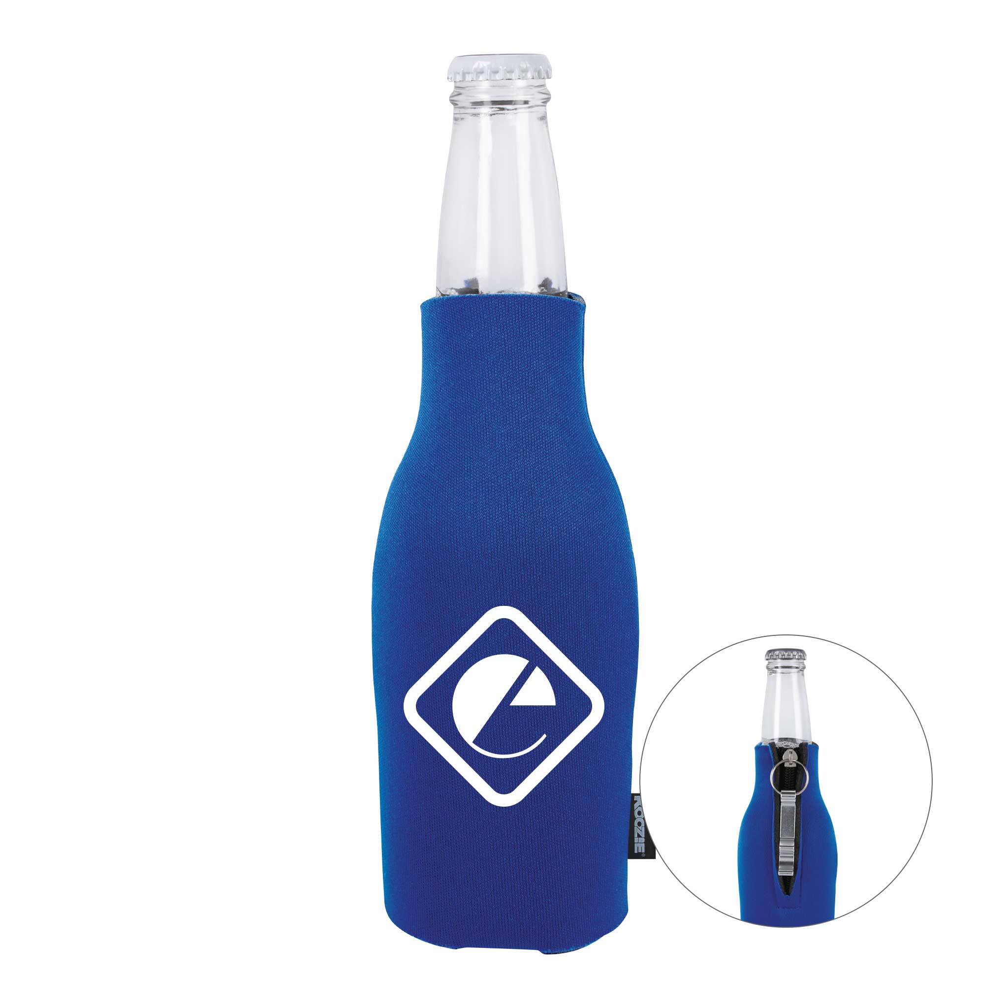 Koozie® Zip-Up Bottle Cooler With Opener (Q952222)