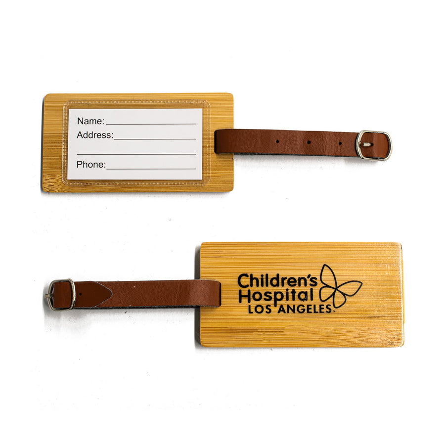 Rectangle Bamboo Luggage Tag (Q952532)