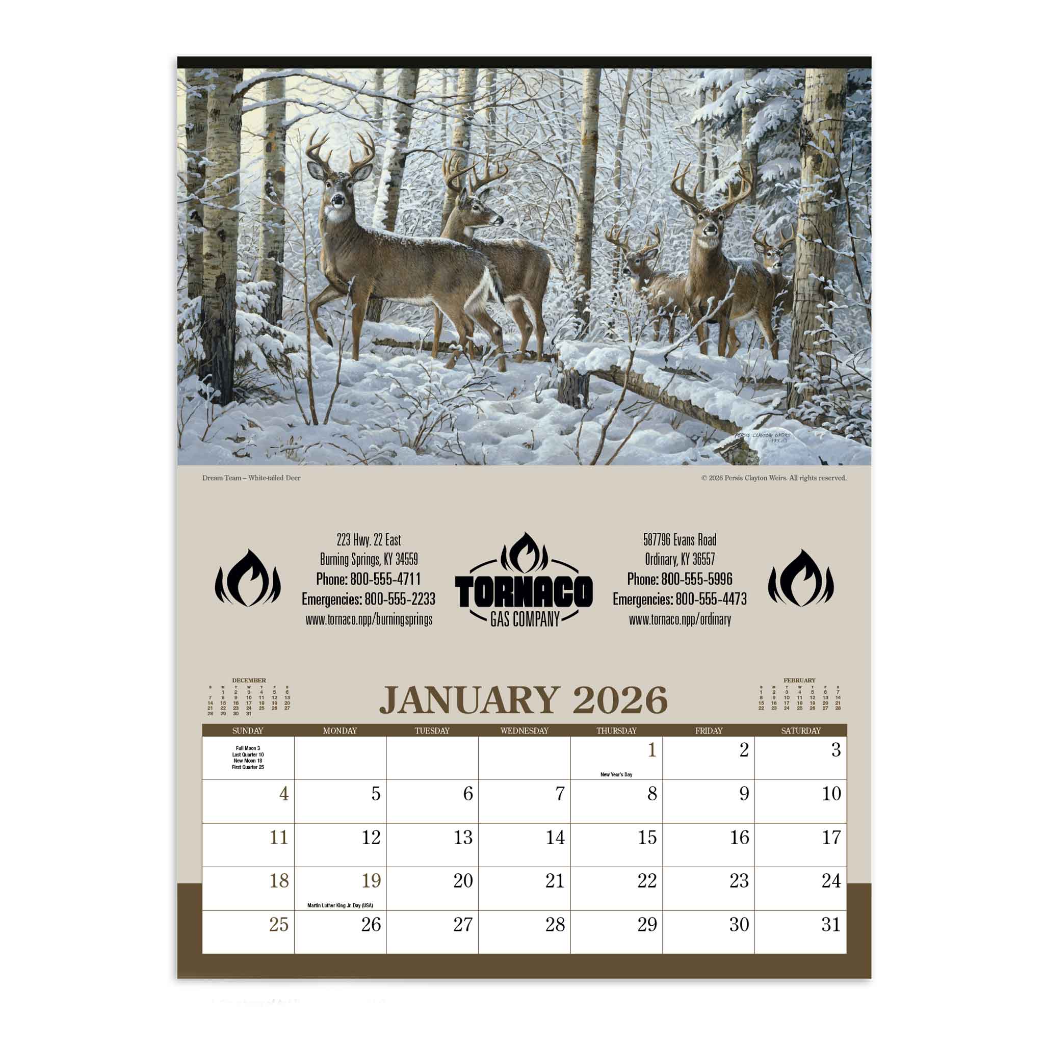 Wildlife Art - Calendar  Imprinted with Logo (Q954722)