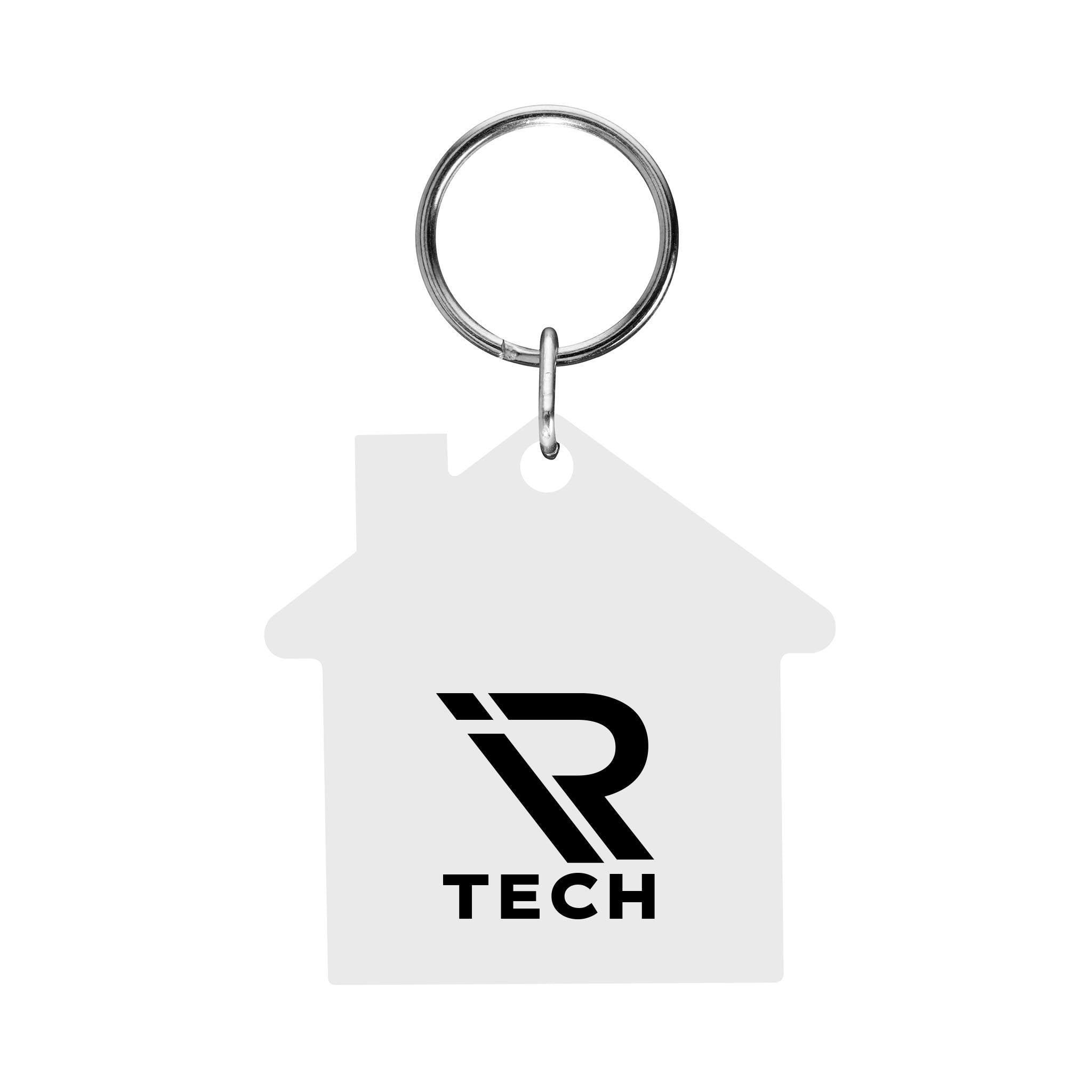 Acrylic Key Tag - House  Imprinted with Logo (Q955122)