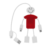 Techmate 3-In-1 Charging Cable & USB Hub 2.0 (Q956122)