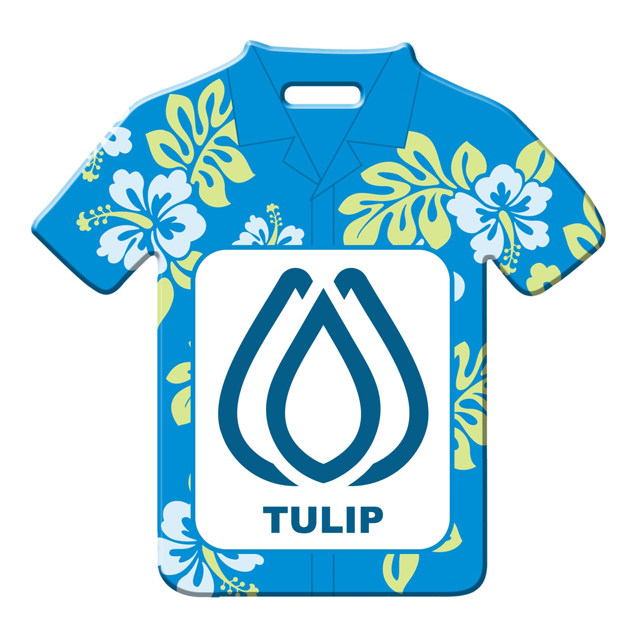 Hawaiian Shirt Shaped Luggage Tag  Imprinted with Logo (Q959322)