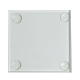 5 Pc. Glass Square Coaster Set with Wood Stand (Q959622)