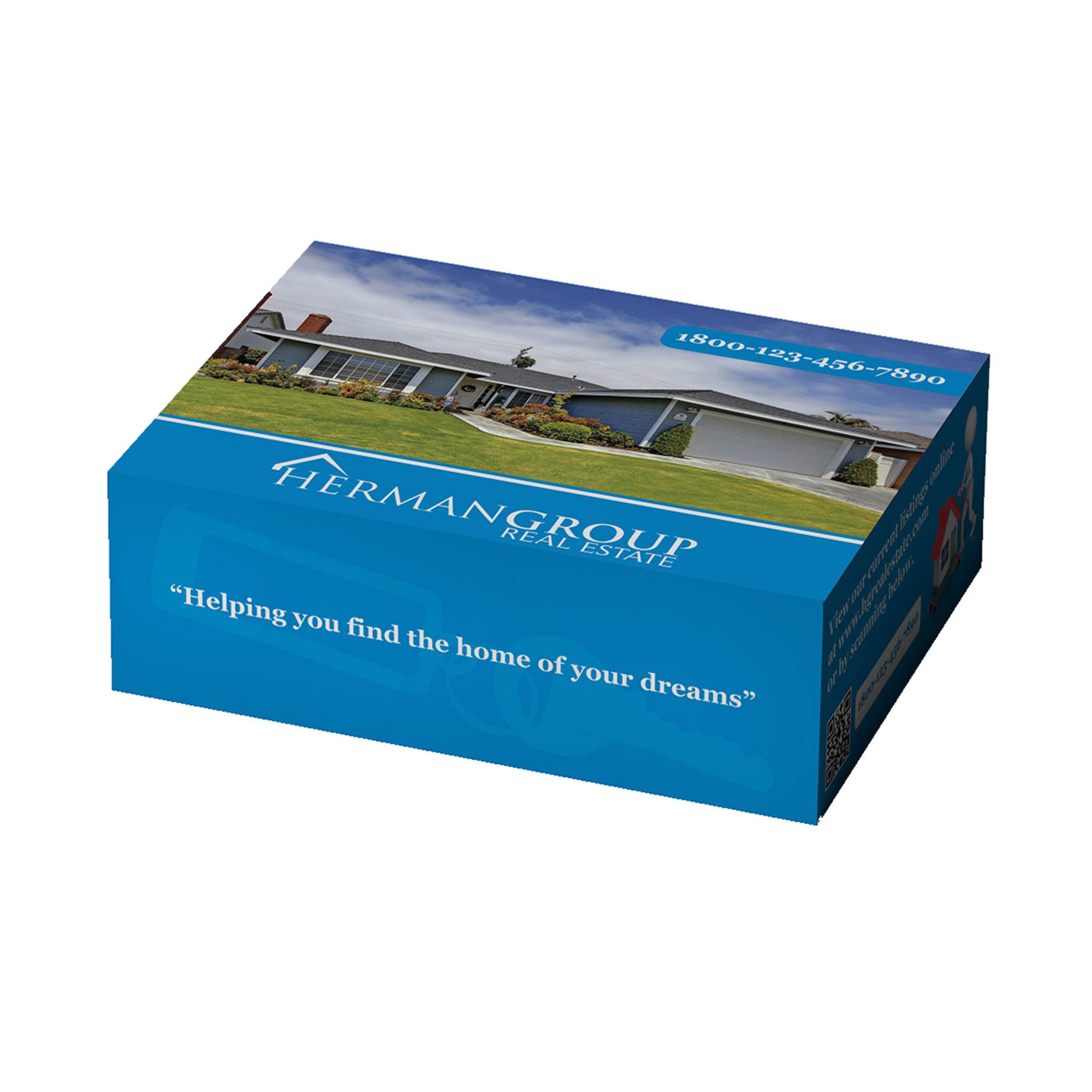 12.5" x 9" x 4" 4CP Full Bleed E-Flute Tuck Box (Q961422)