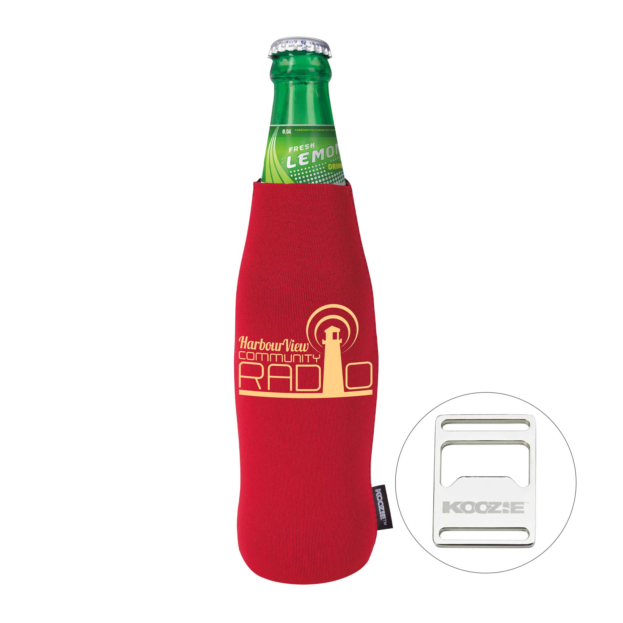 Koozie® Bottle Cooler With Removable Bottle Opener (Q962222)