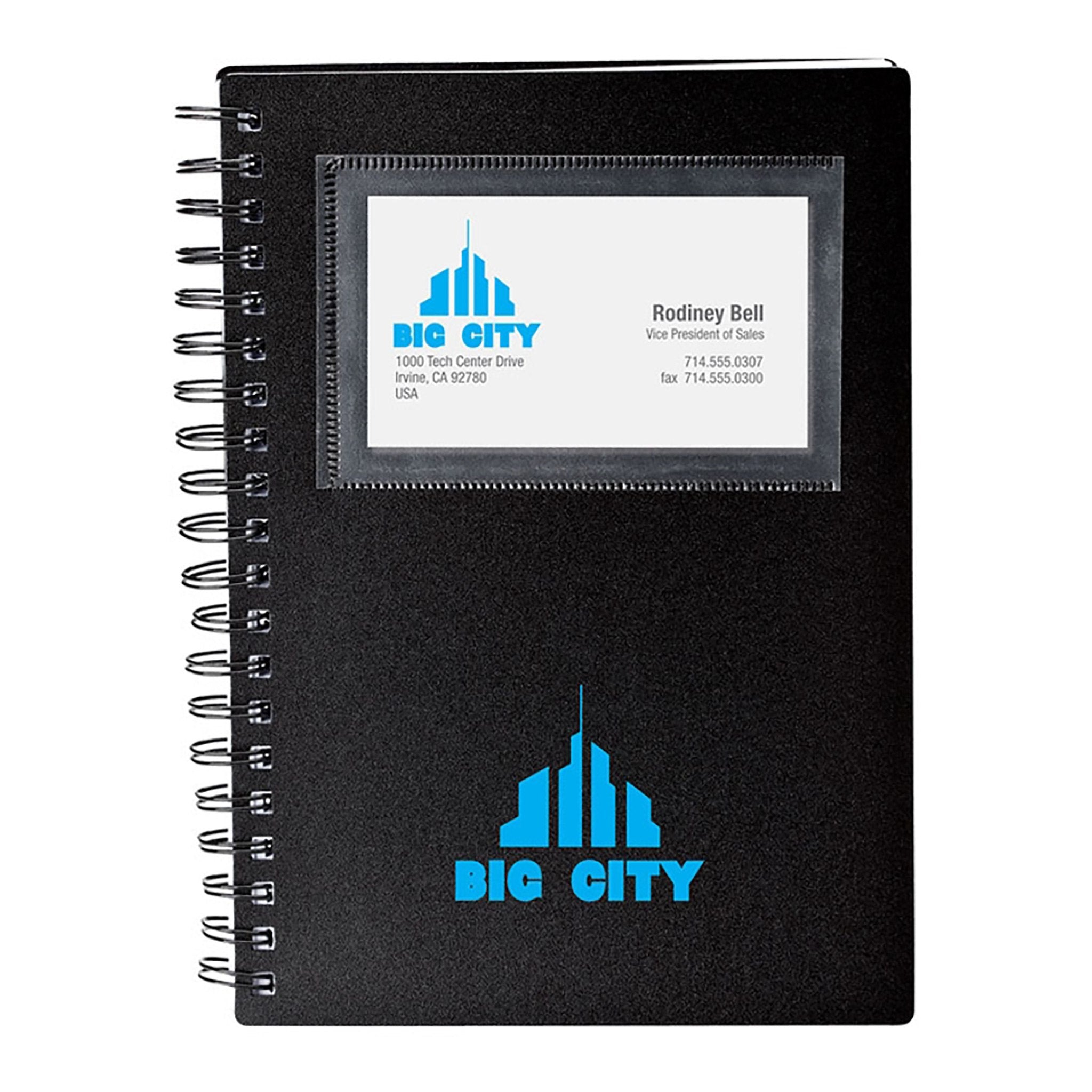 Business Card Holder Notebook  Imprinted with Logo (Q963311)