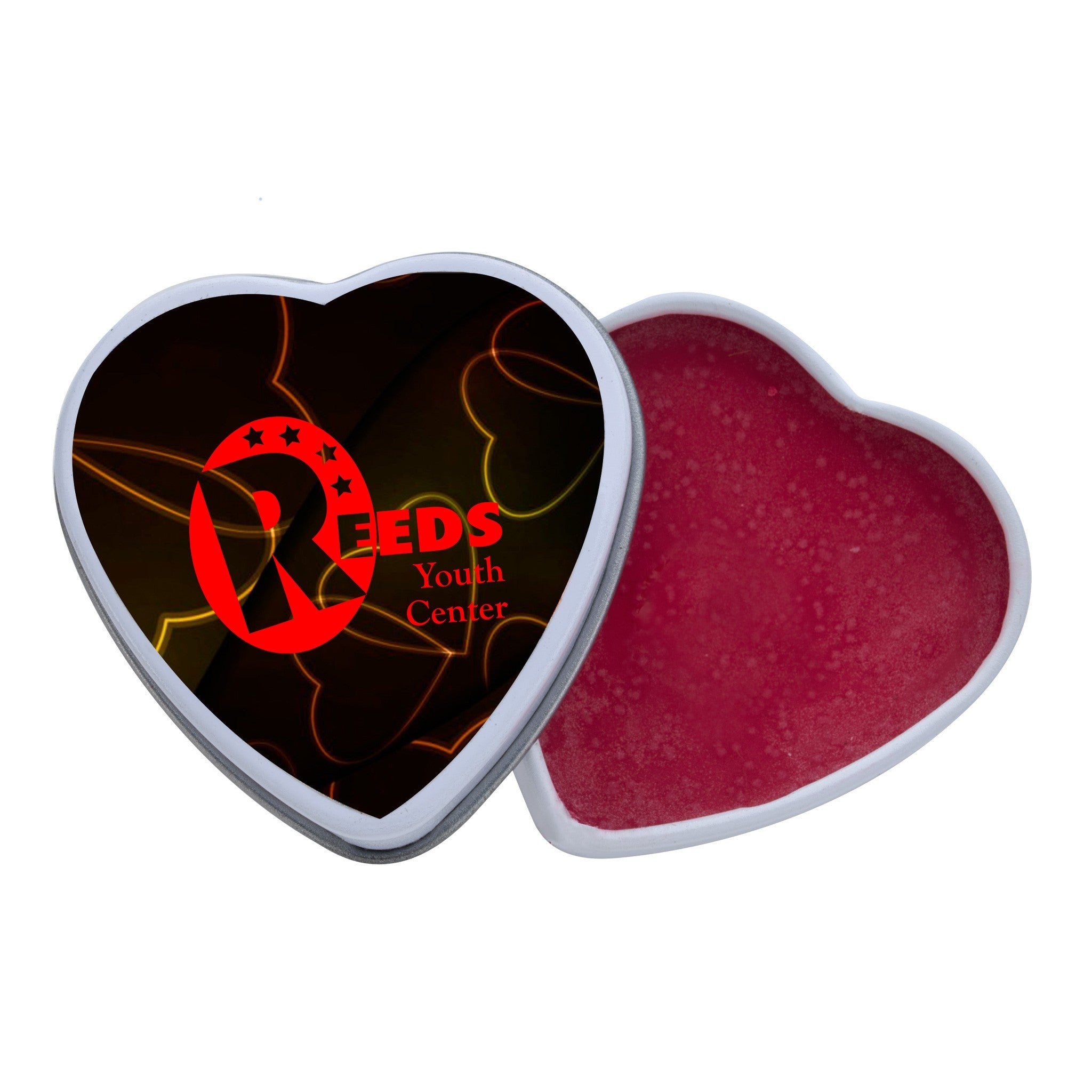 Lip Moisturizer Heart Tin  Imprinted with Logo (Q963611)