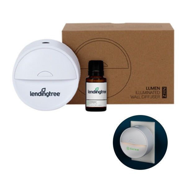 Illuminated Essential Oil Wall Diffuser with Essential Oil  Imprinted with Logo (Q964022)