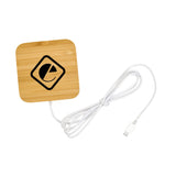 Bamboo Magnet-Hold 15W Wireless Charger  Imprinted with Logo (Q965422)