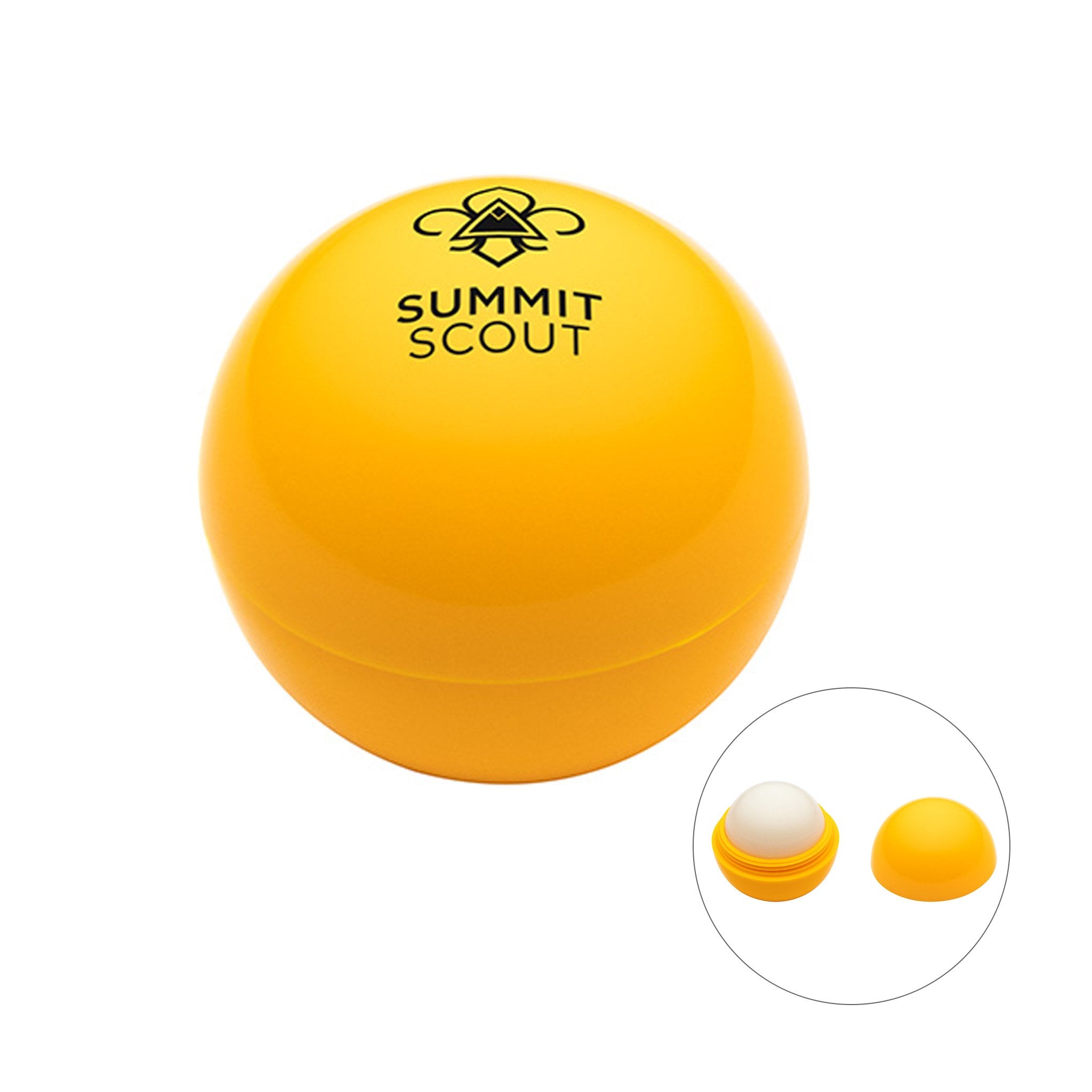 Well-Rounded Convex Lip Balm  Imprinted with Logo (Q968122)