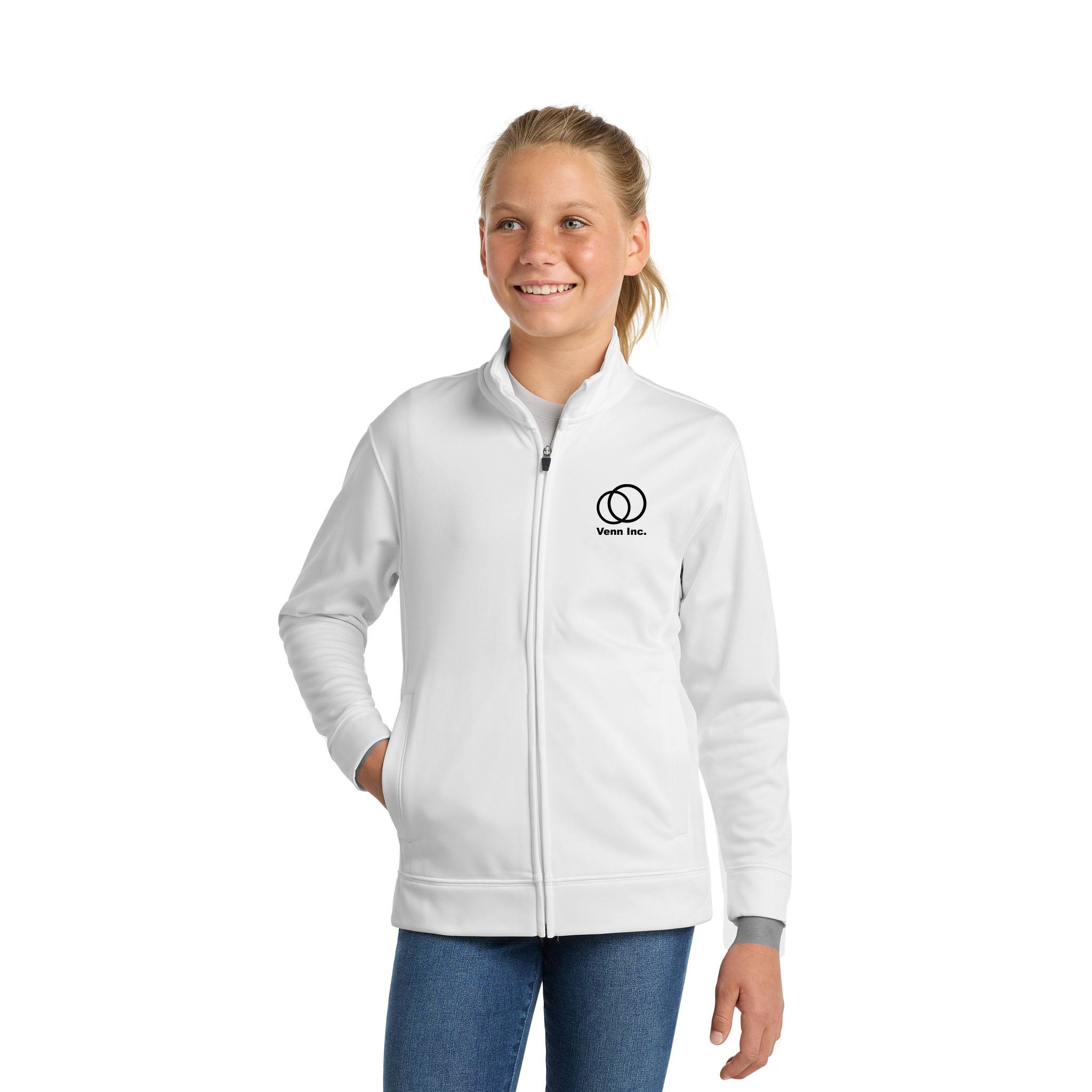 Sport-Tek® Youth Sport-Wick® Fleece Full-Zip Jacket  Imprinted with Logo (Q969122)