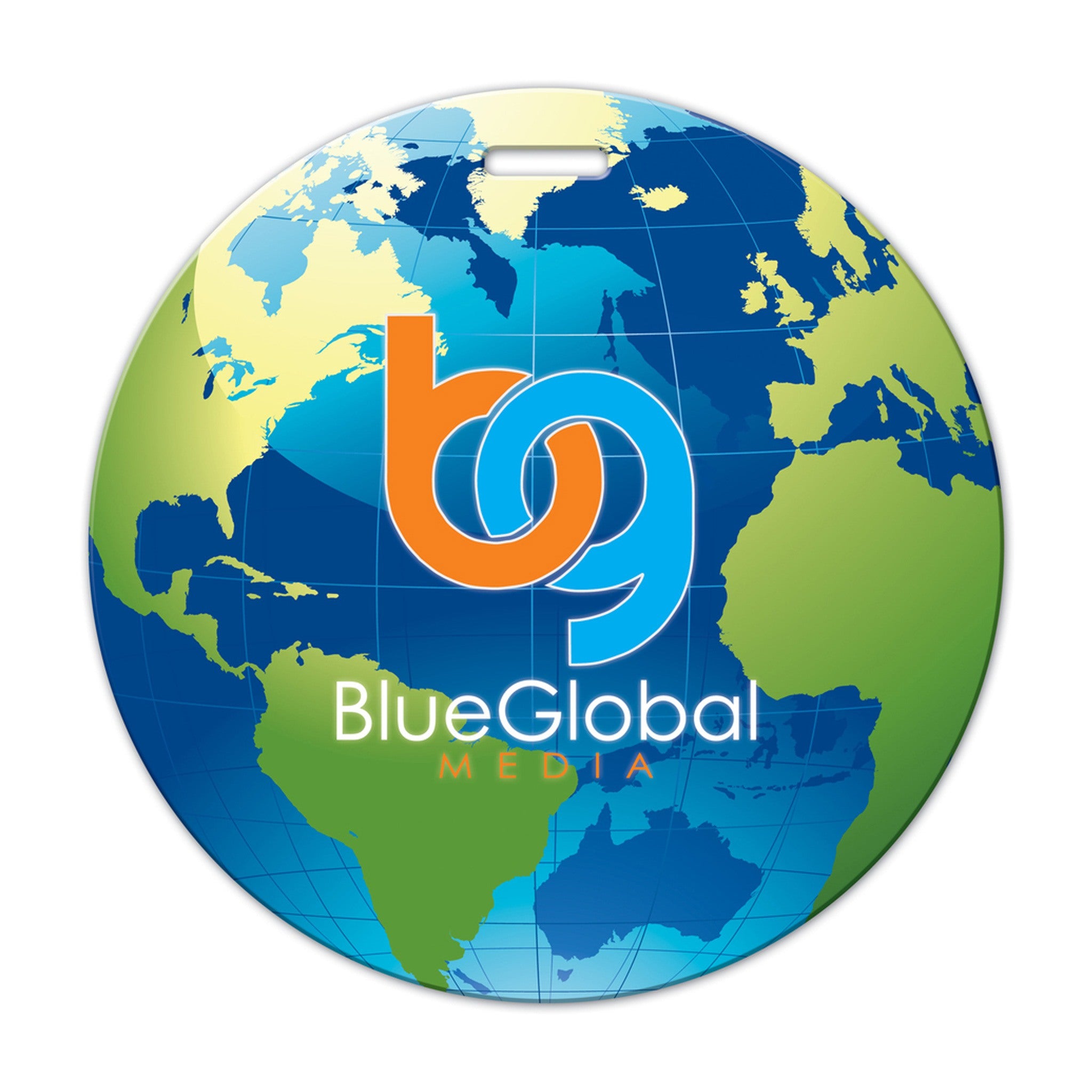 Globe Shaped Luggage Tag  Imprinted with Logo (Q969322)