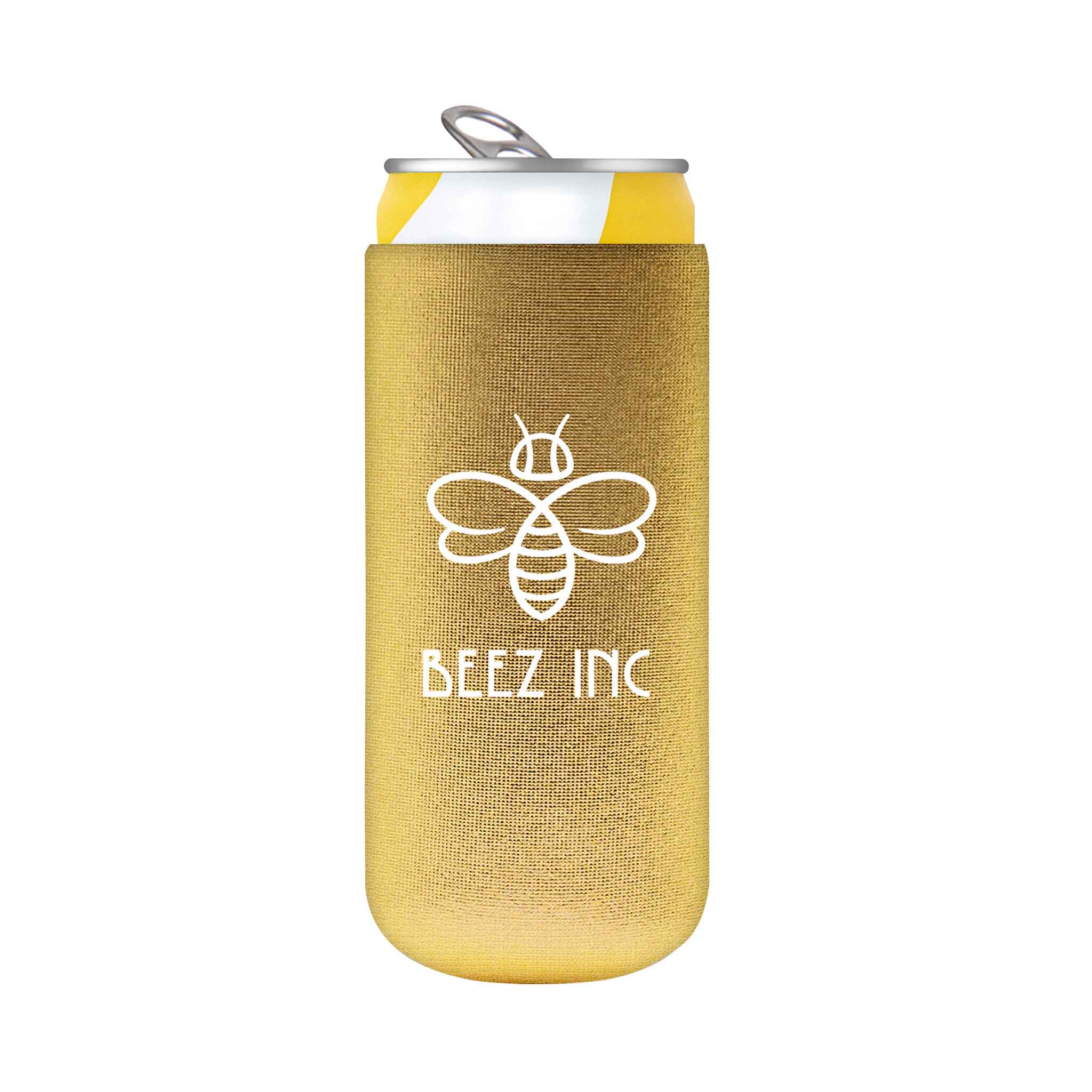 12 Oz. Slim Metallic Neoprene Collapsible Coolie  Imprinted with Logo (Q969422)