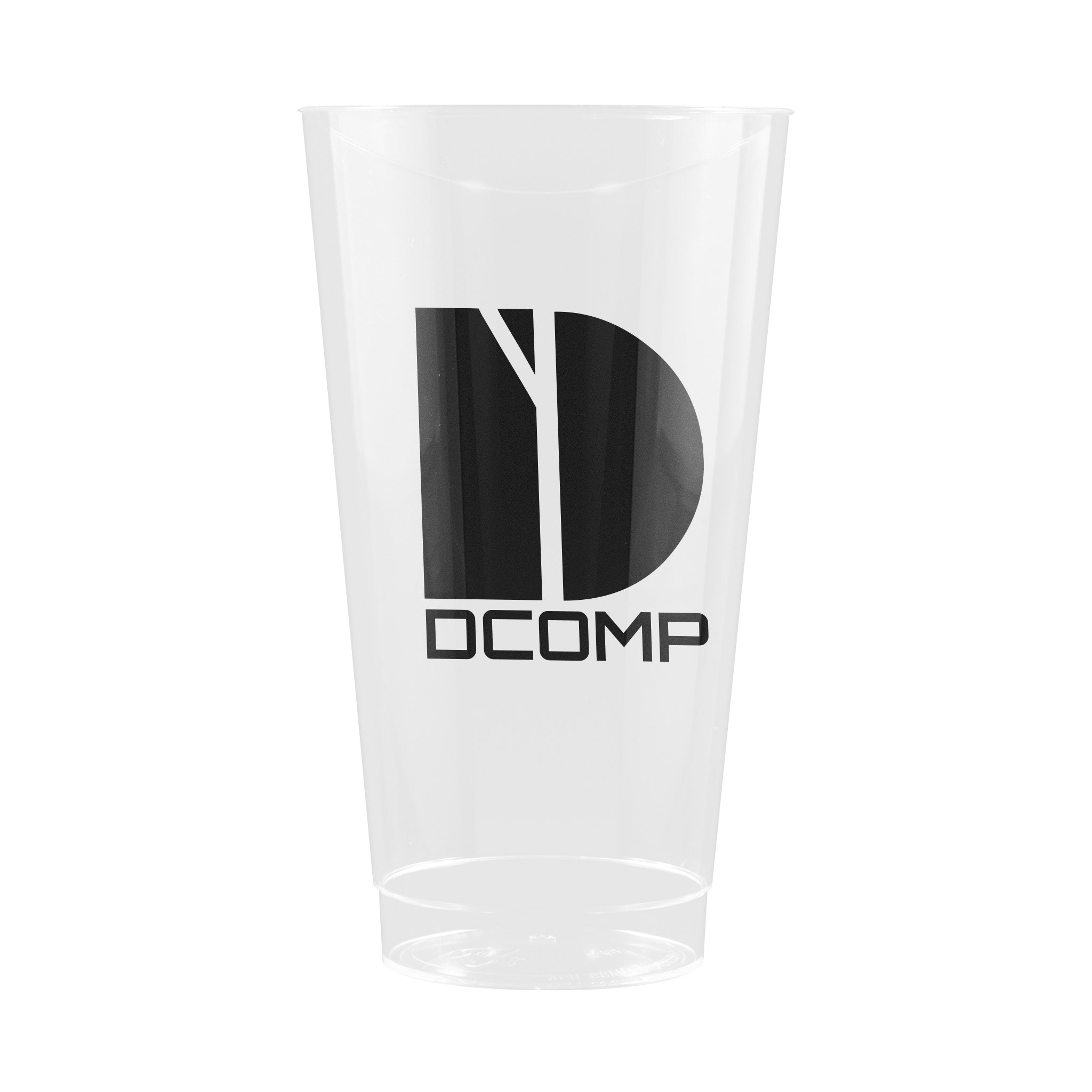 16 Oz. Clear Hard Plastic Cup  Imprinted with Logo (Q972211)