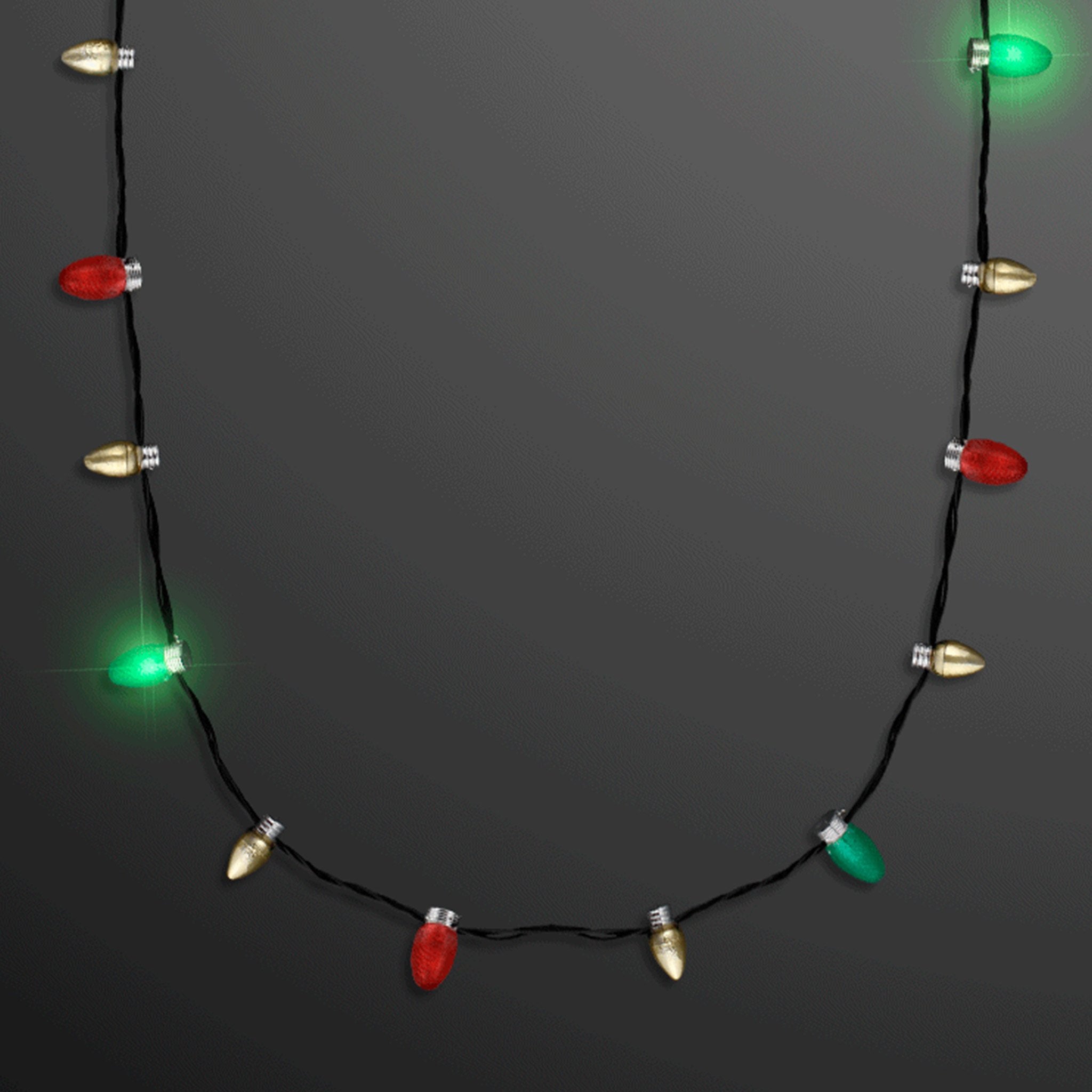 0.5 Inch Mini Bulbs Christmas Lights Necklace  Imprinted with Logo (Q973432)