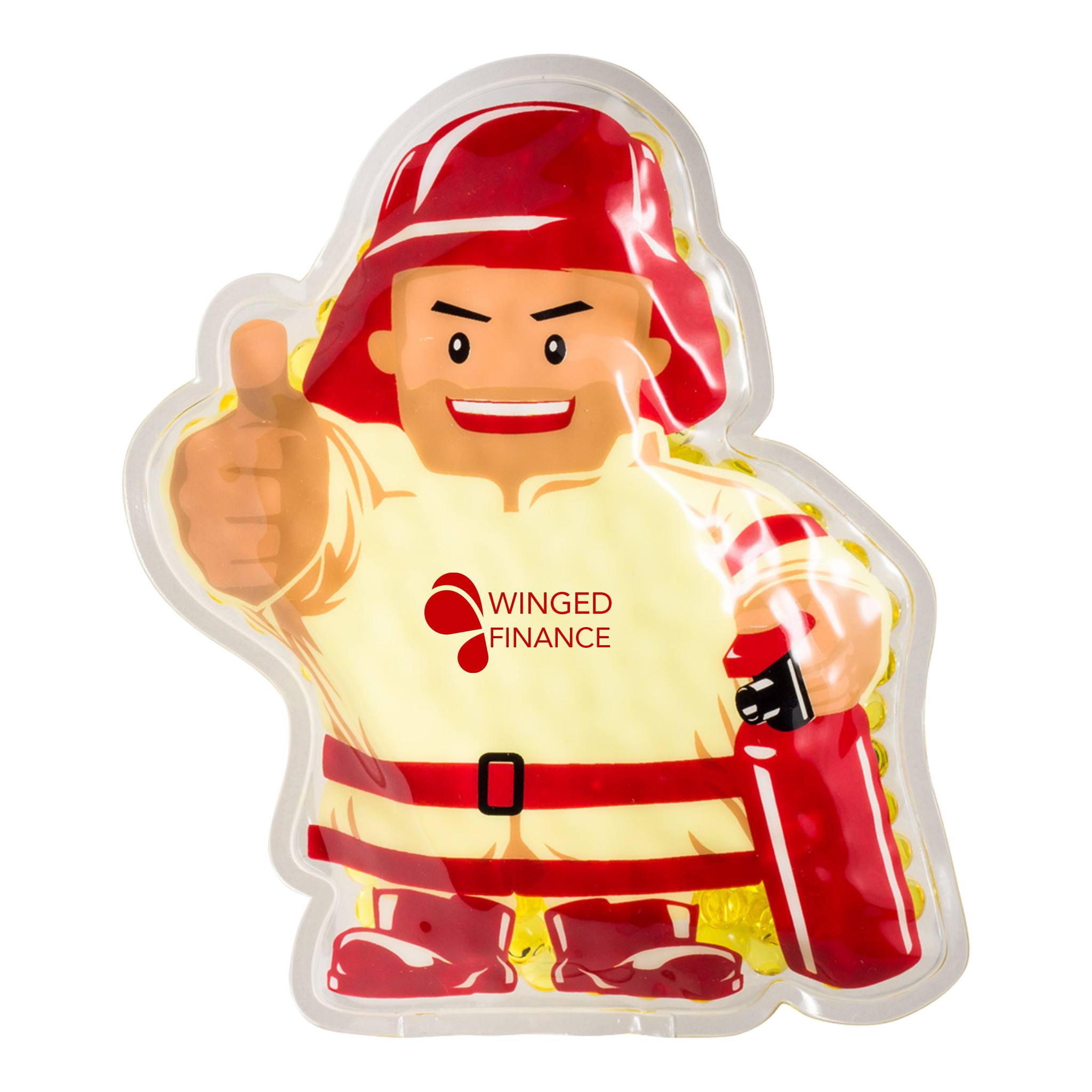Firefighter Shaped Hot/Cold Pack  Imprinted with Logo (Q973511)