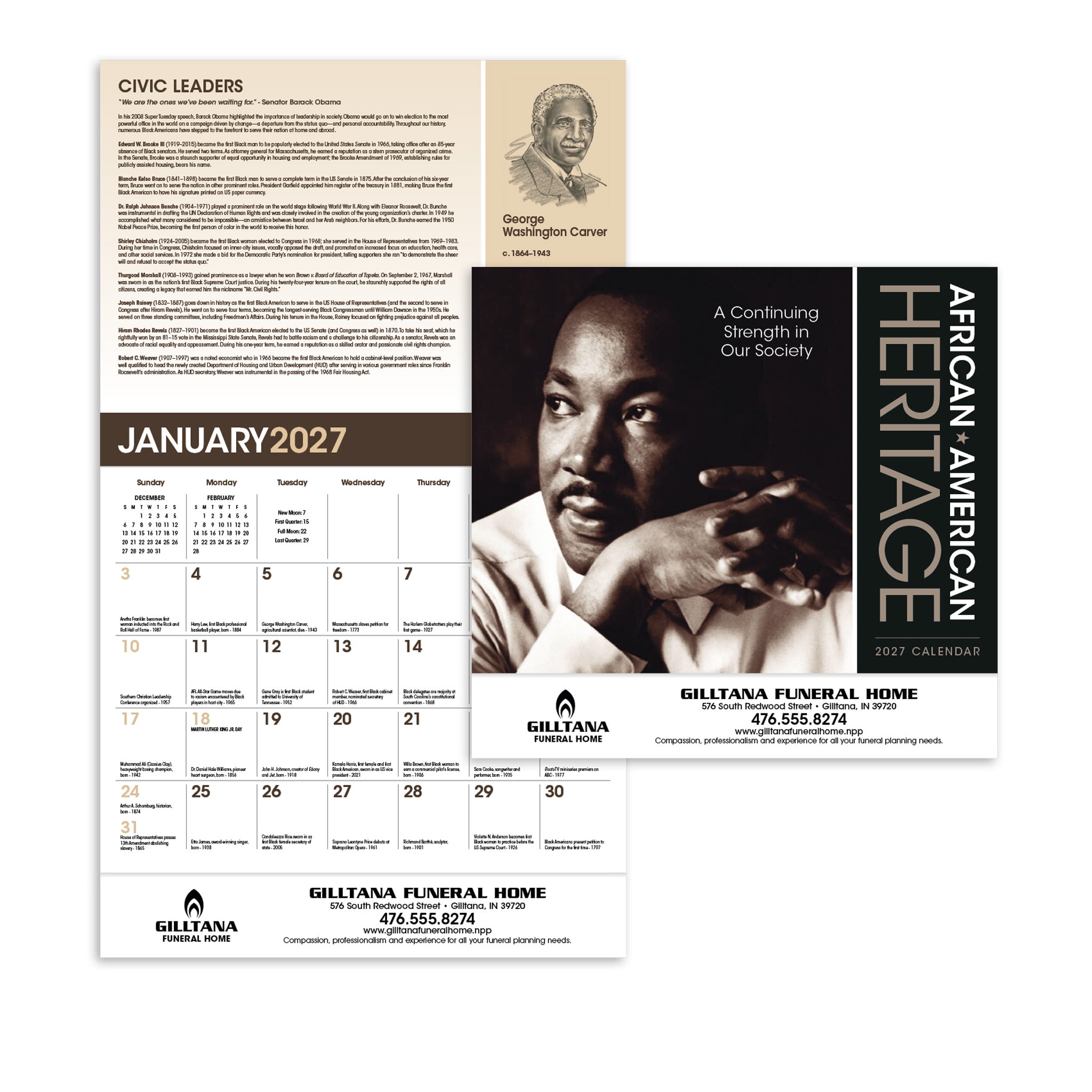 African-American Heritage: Dr. M Luther King  Jr. Calendar (Q974722)