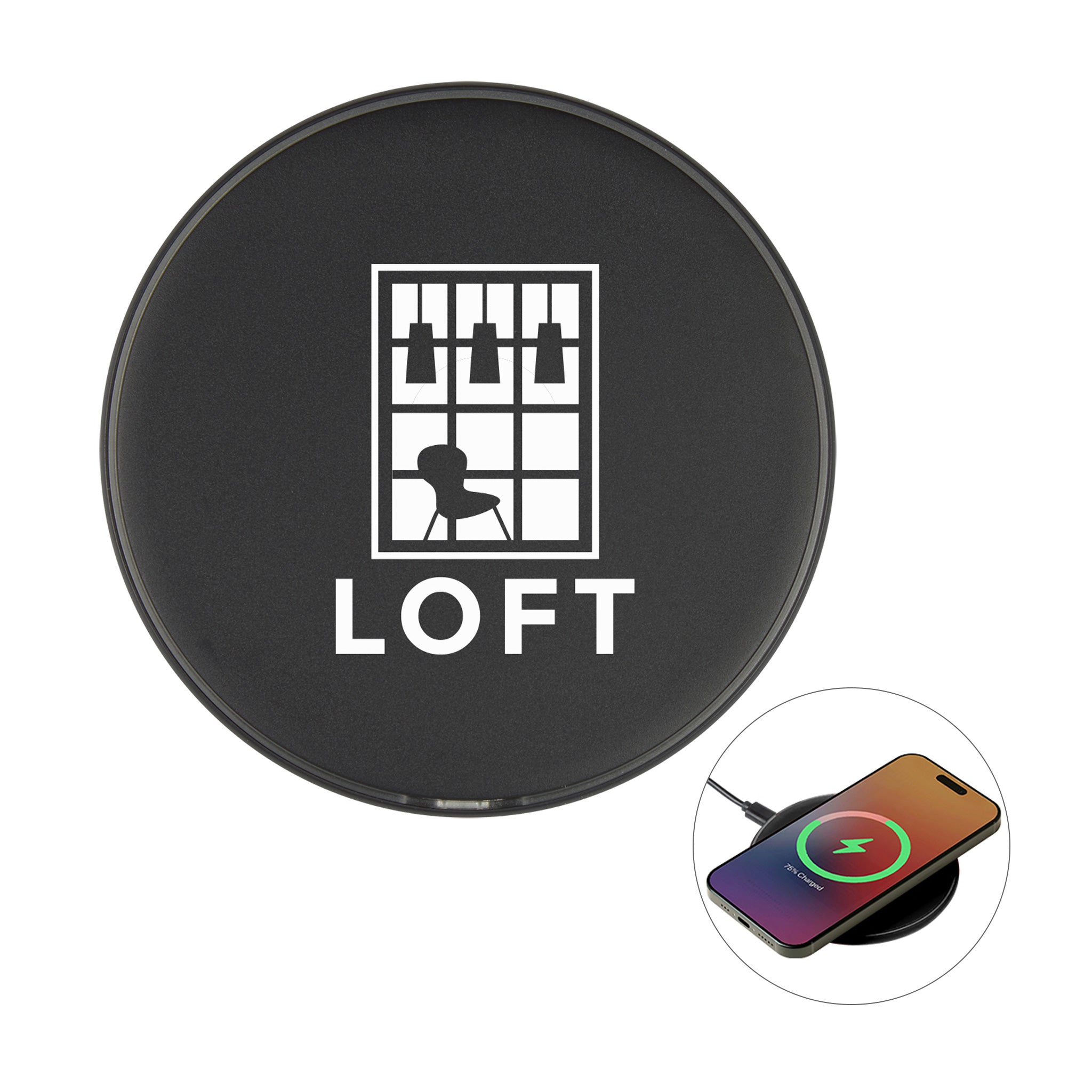 Wireless Phone Charging Pad 2.0  Imprinted with Logo (Q976122)