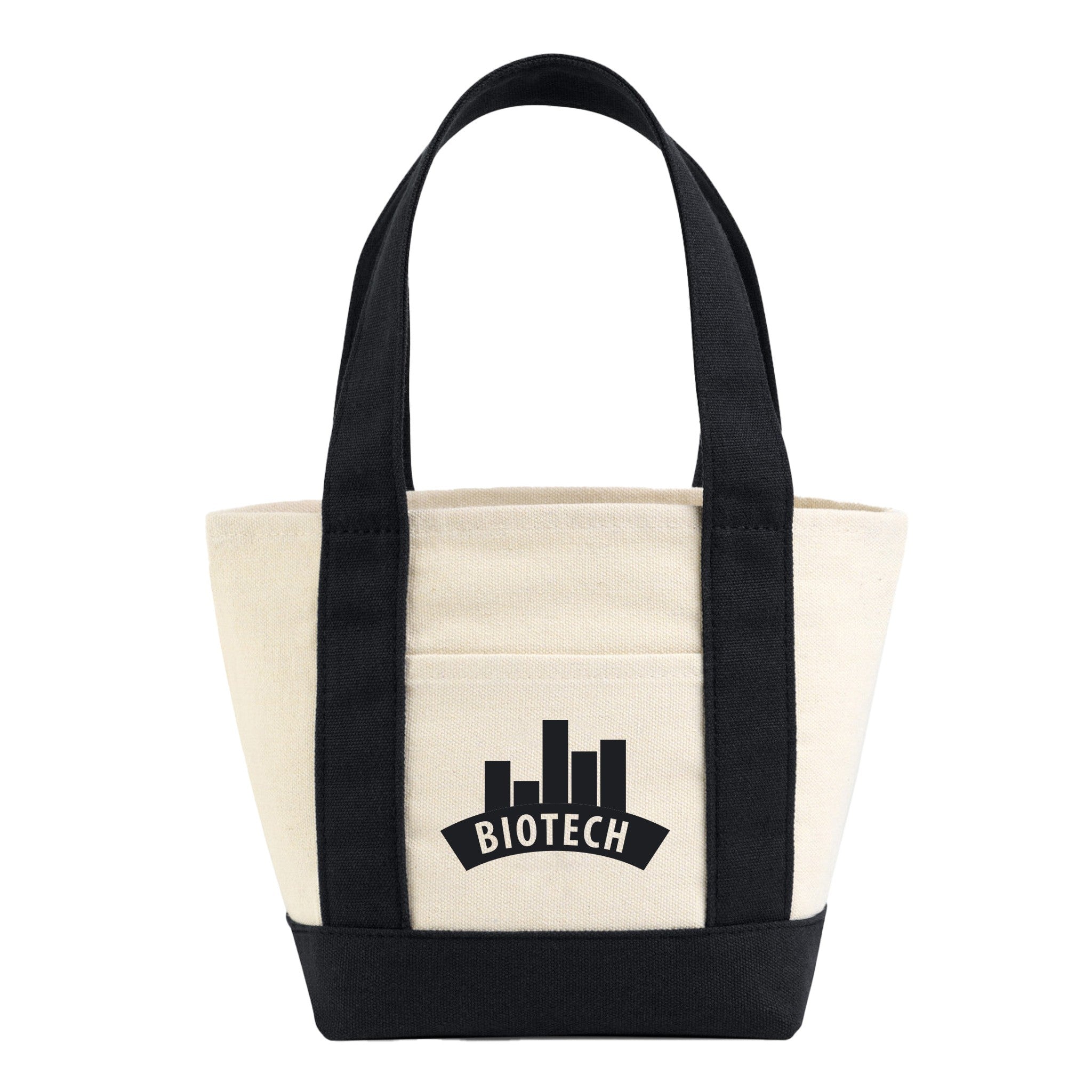 Petite Canvas Tote - Black  Imprinted with Logo (Q976532)
