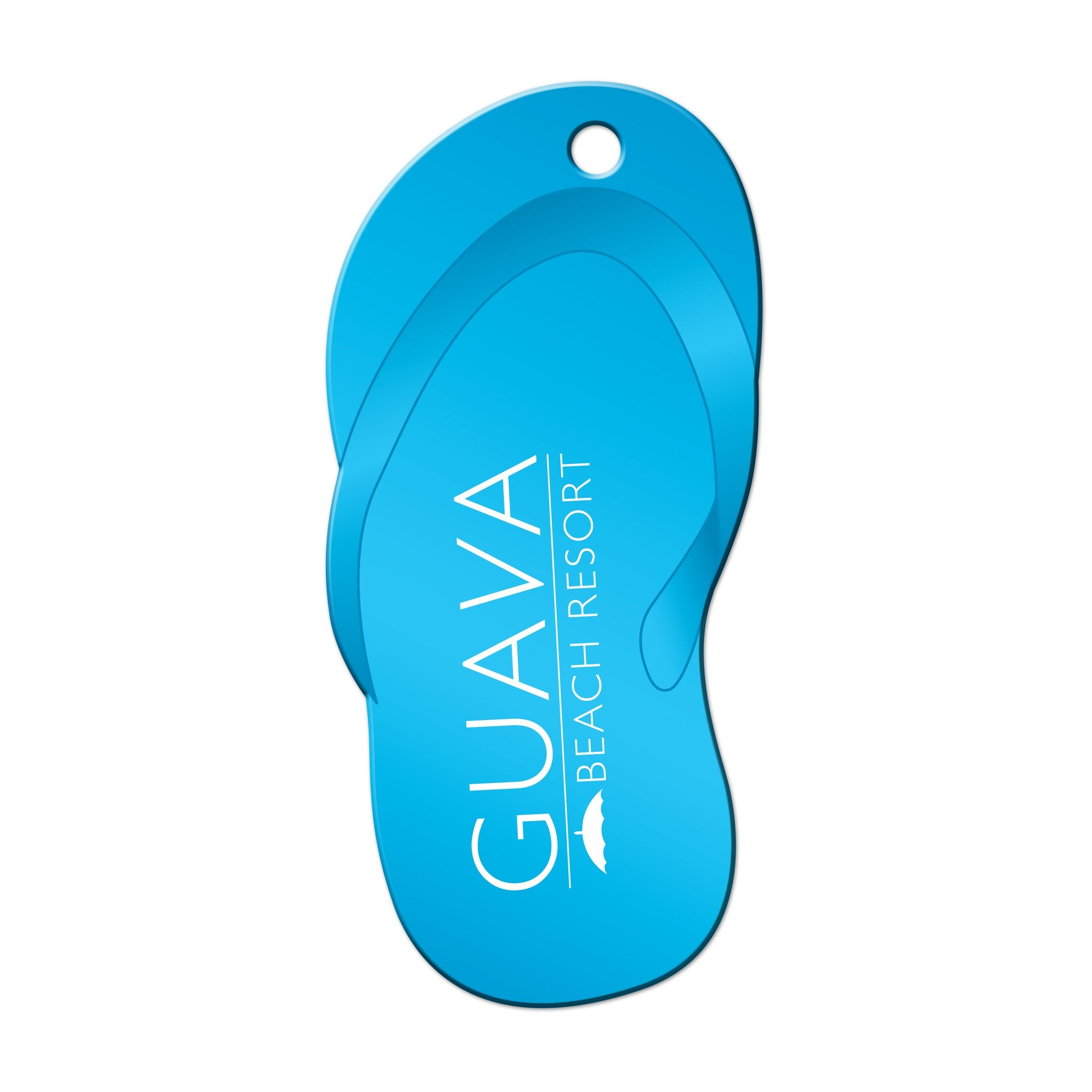 Blue Flip Flop Shaped Luggage Tag  Imprinted with Logo (Q979322)