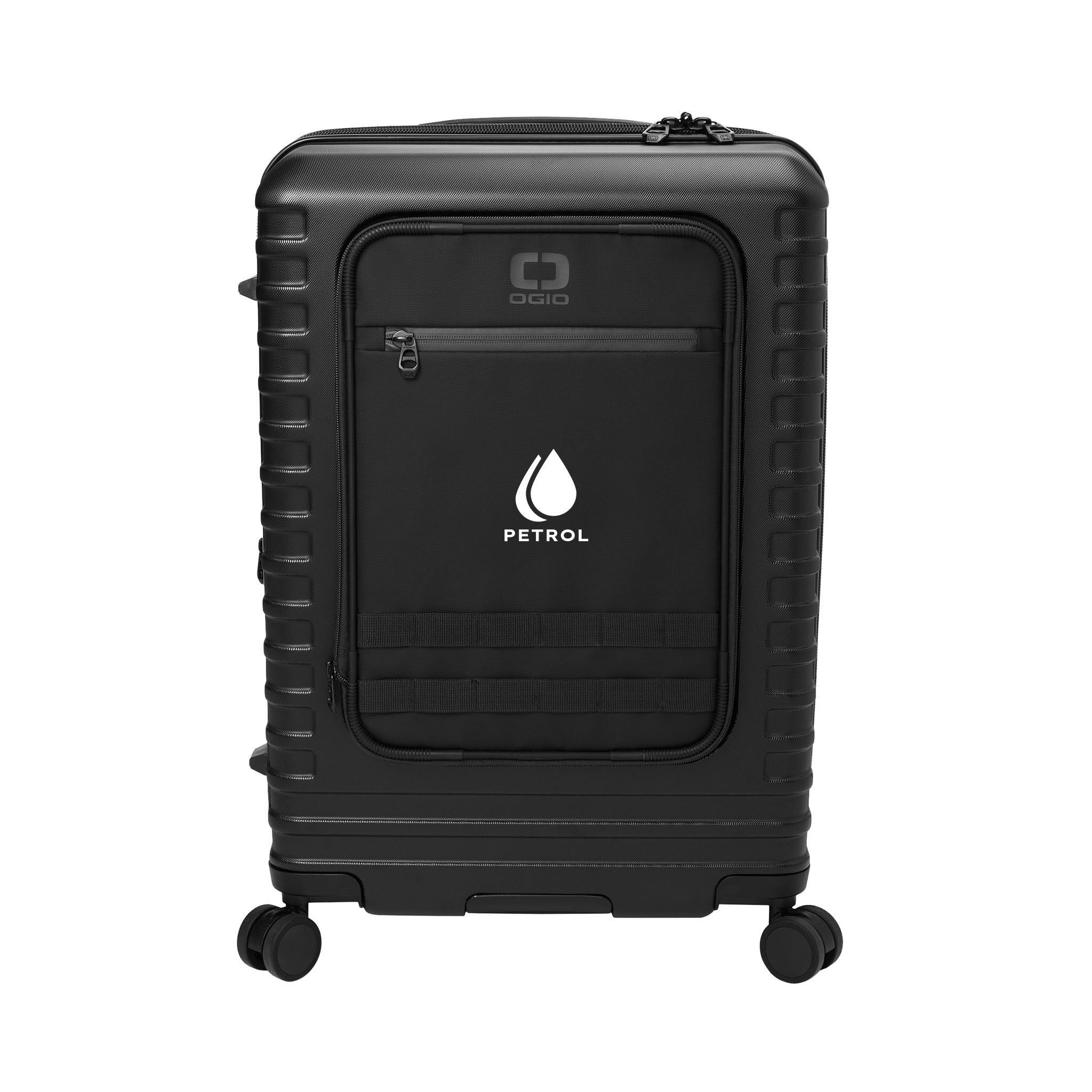 OGIO® Utilitarian Medium Checked Spinner Luggage Bag  Imprinted with Logo (Q979922)