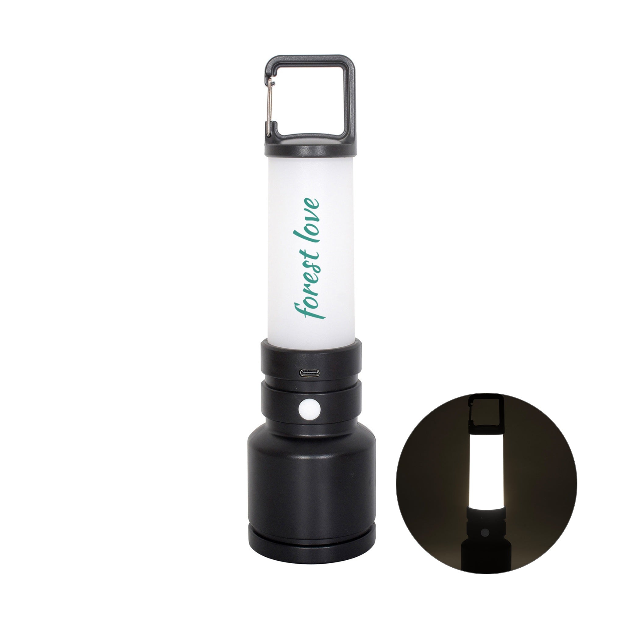 Dream Team 2-in-1 Recycled ABS Plastic Rechargeable Flashlight With Lantern (Q982632)