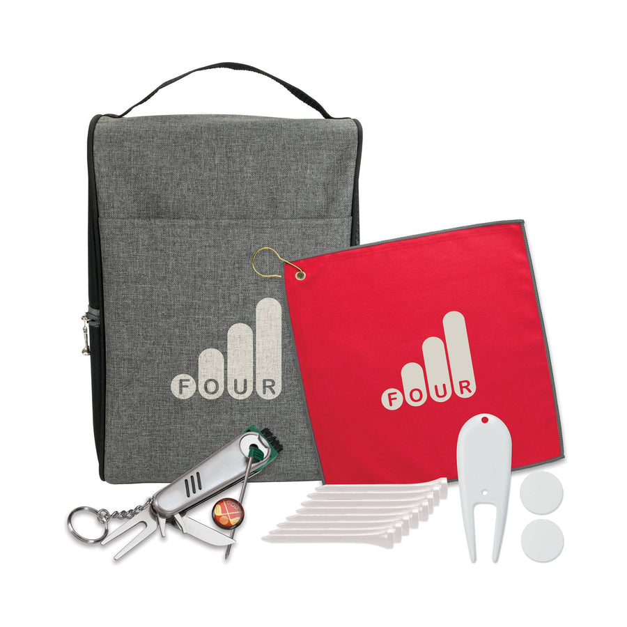 Heathered Shoe Bag Golf Kit (Q983722)