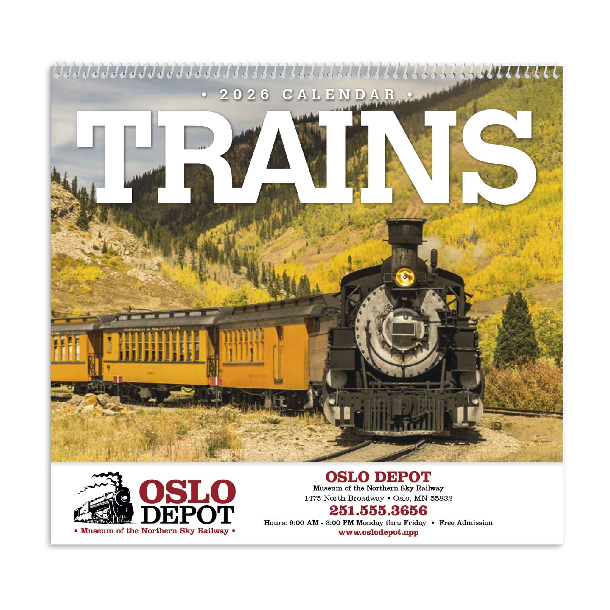 Trains Calendar  Imprinted with Logo (Q984722)
