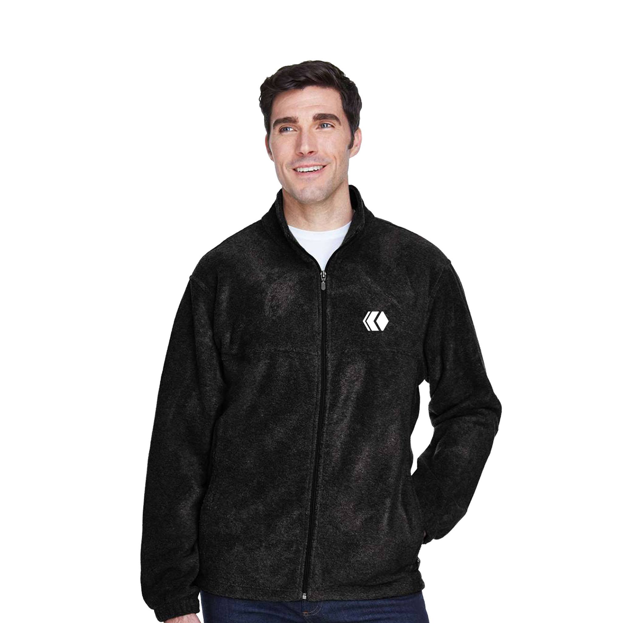 Harriton Men's 8 oz. Full-Zip Fleece  Imprinted with Logo (Q985465)